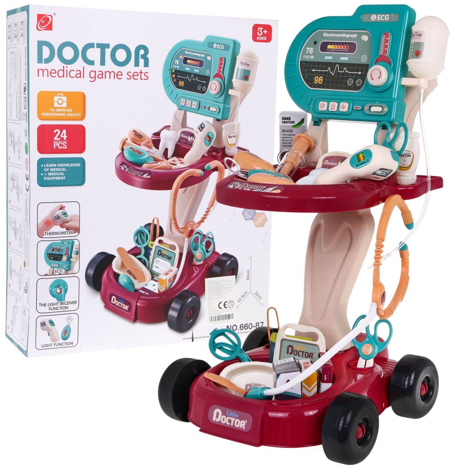 Interactive Kids Doctor Barnvagn med ljus och ljud