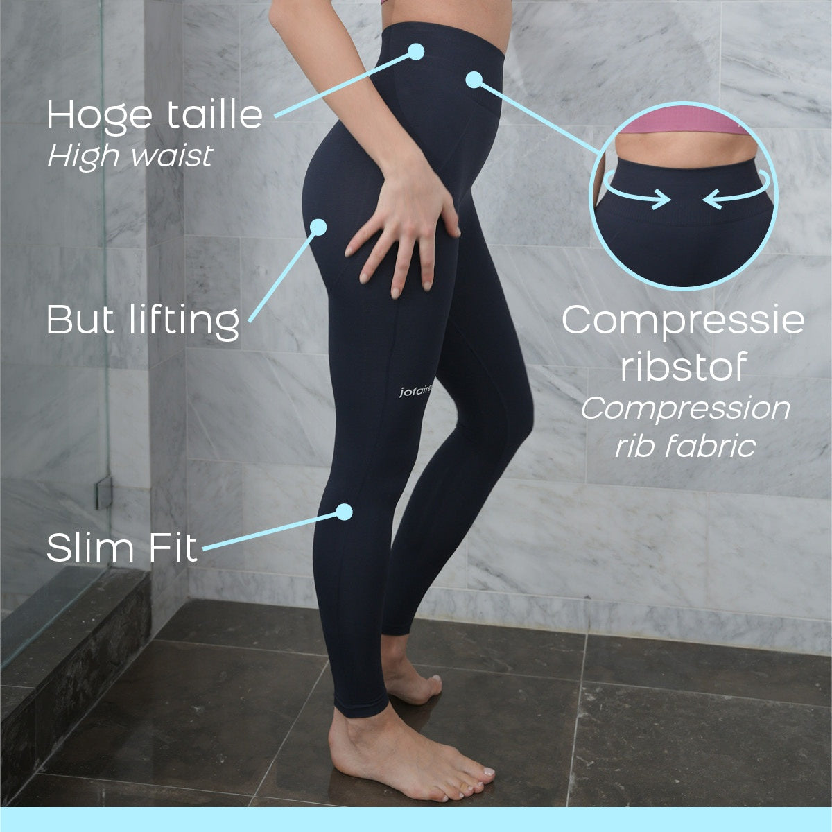 Jofairee - Perfect Shaper - Sportleggings - 2-pack - XL
