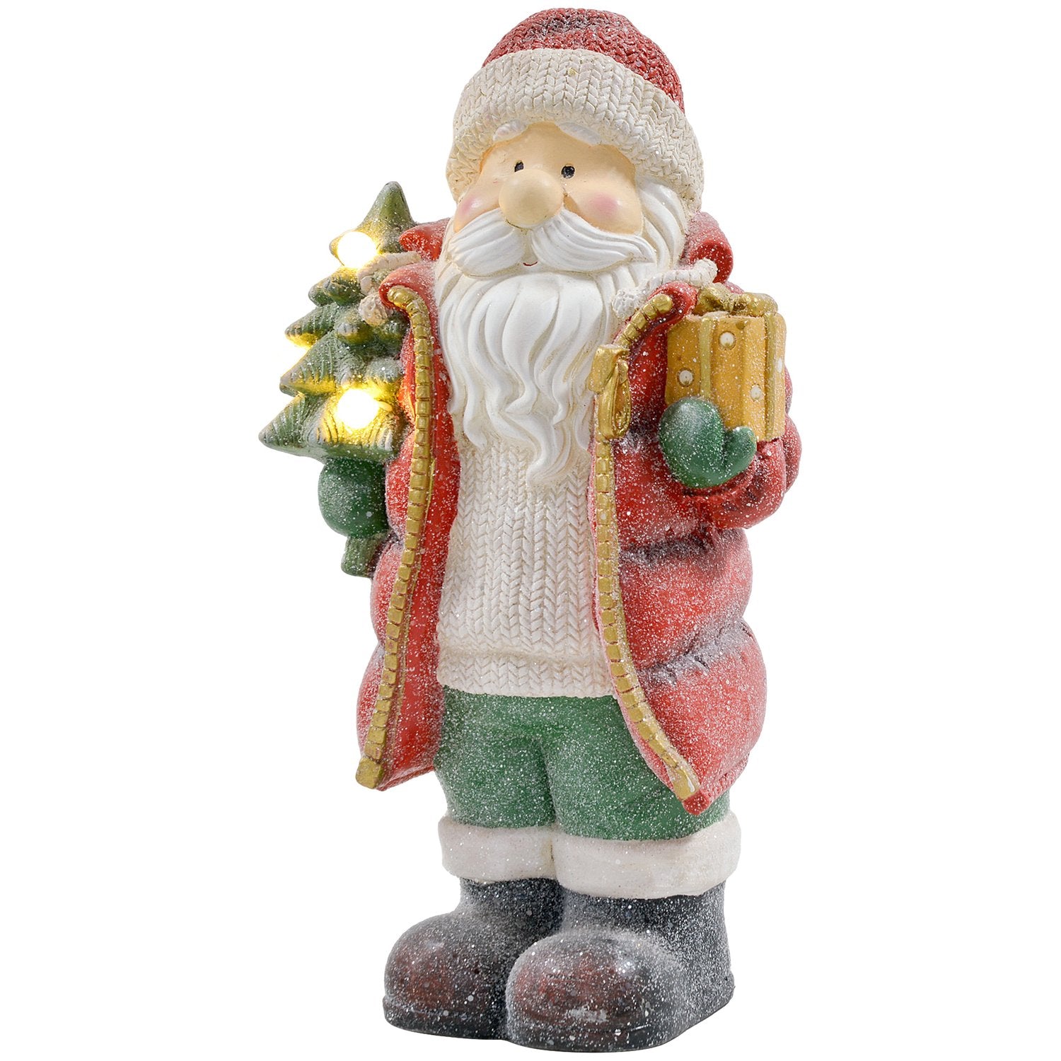 Jultomtens julfigur med LED-ljus, 50 cm