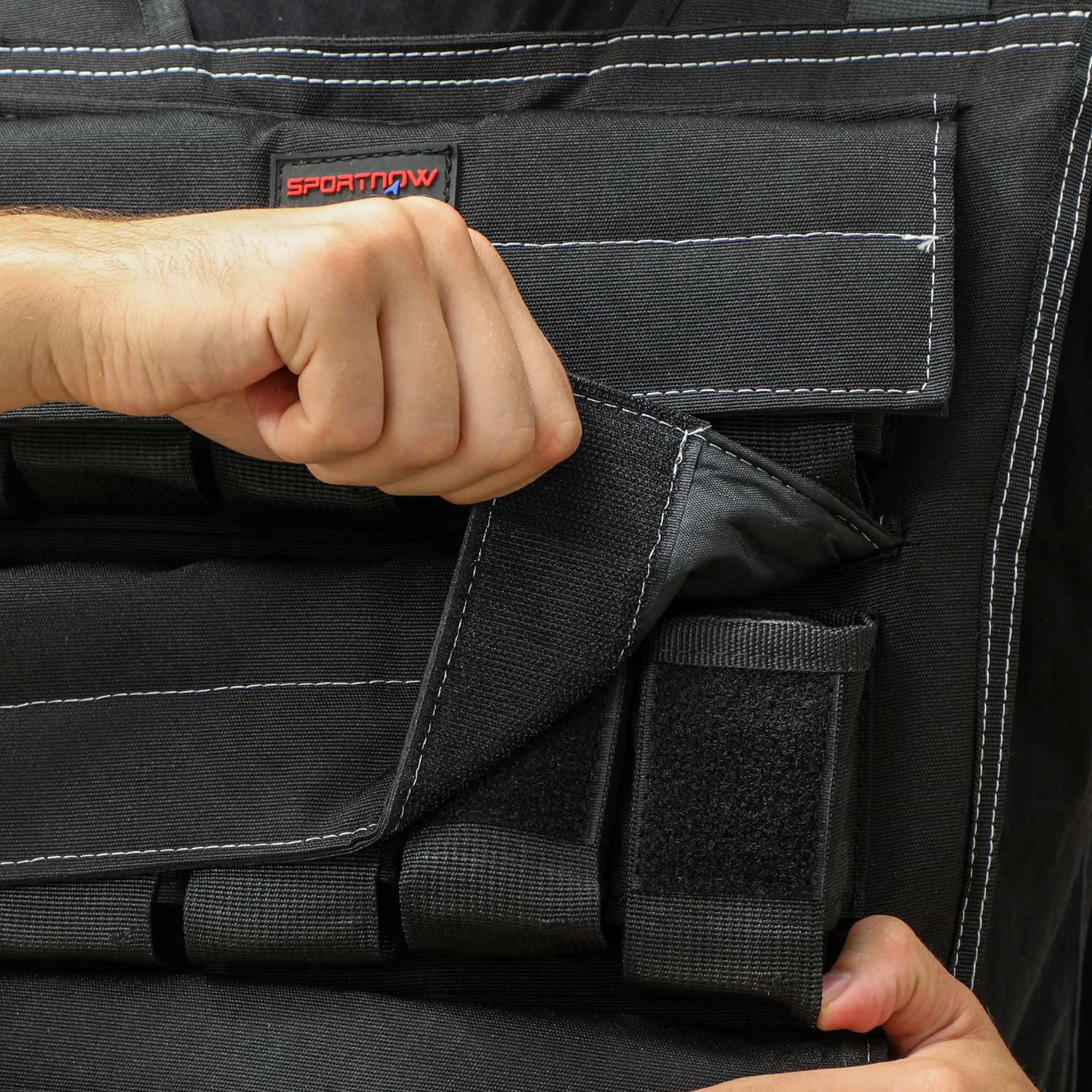 Justerbar 20 kg viktväst med reflexremsor för fitness