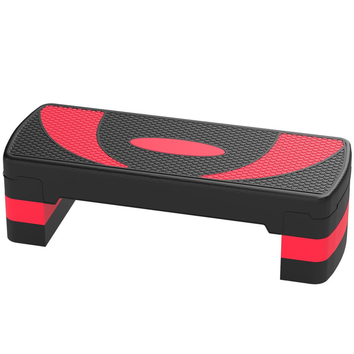 Justerbar Aerobic Stepper – 3 höjder för fitness, röd