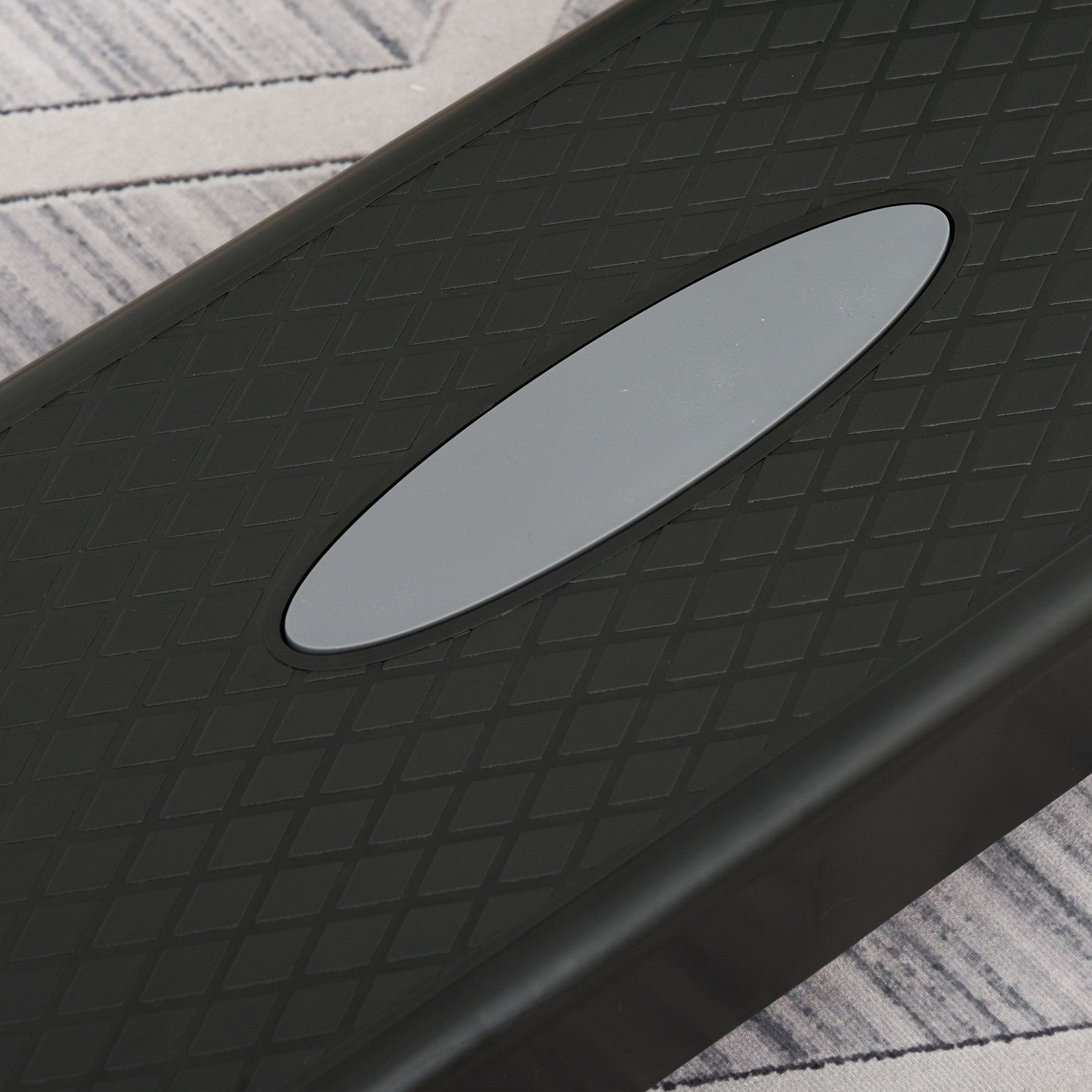 Justerbar Aerobic Stepper, 68x29x15cm, Svart/Grå