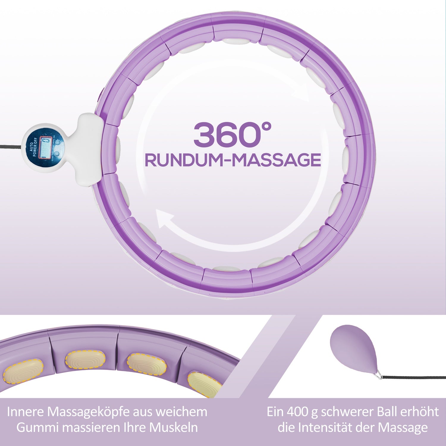 Justerbar Smart Hula Hoop med viktbollräknare för vuxna
