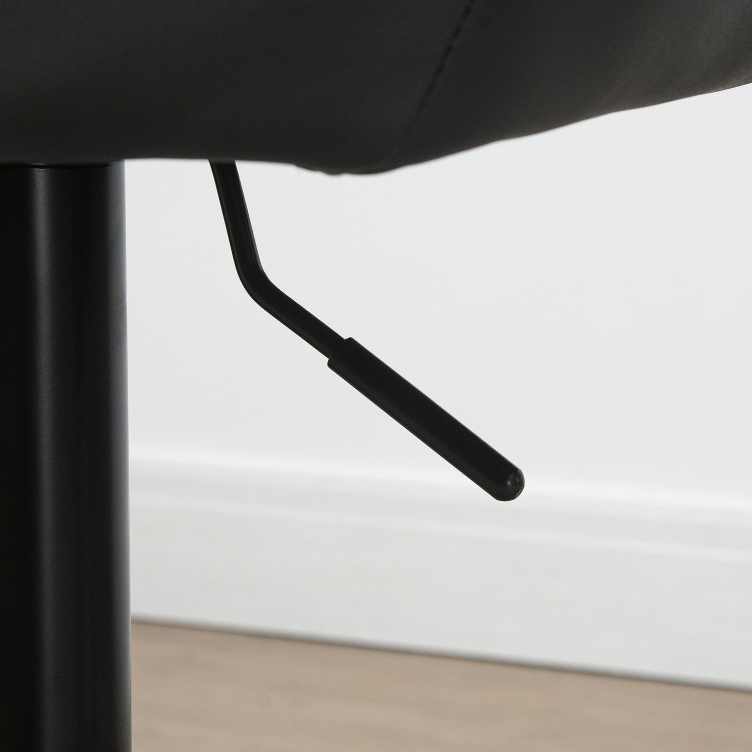 Justerbara grå barstolar Set med 2, 360° vridbar, linnelook