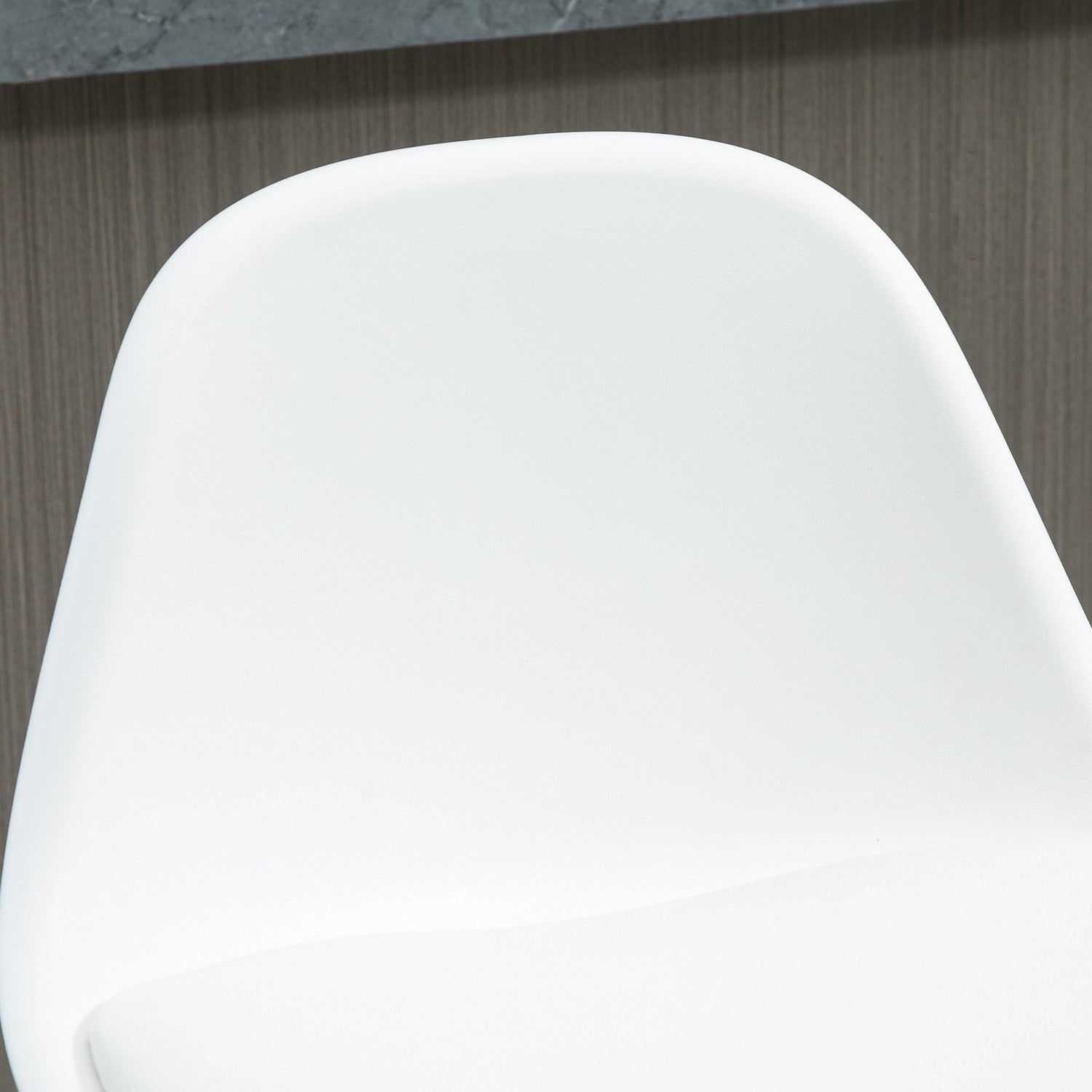 Justerbara svängbara barstolar, set om 2 – vitt konstläder