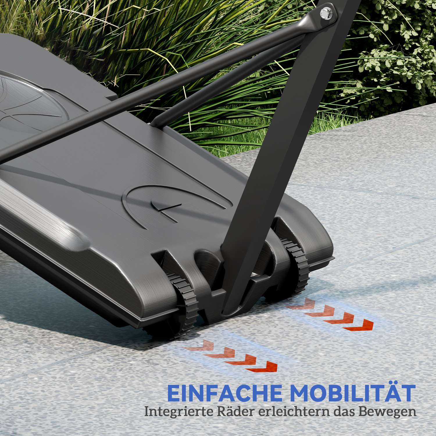 Justerbar basketbåge med stativ, 146-236 cm, bärbar