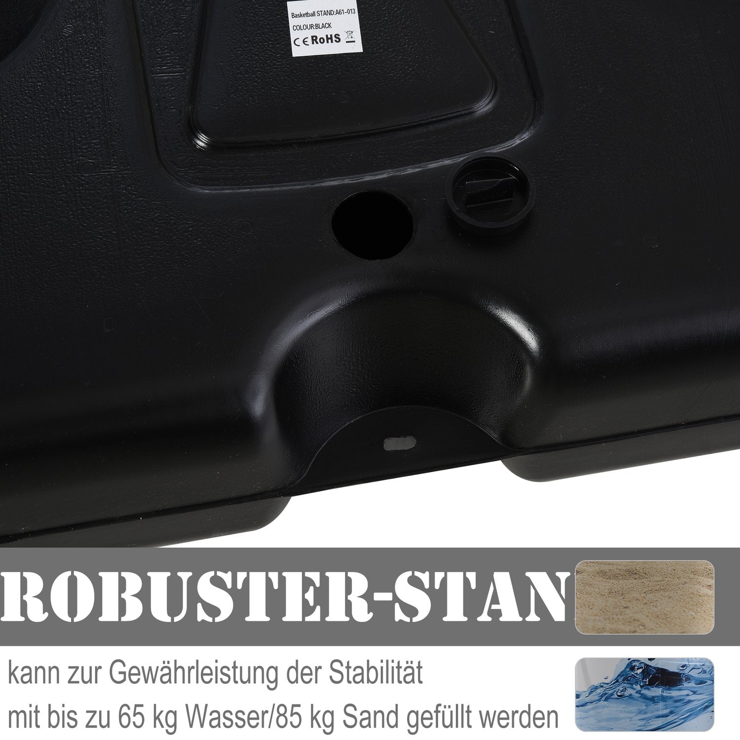 Justerbar basketbåge med stålstativ, 90–352 cm