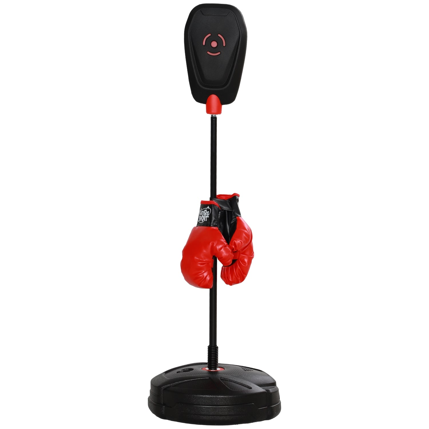 Justerbar boxningsväska, 88-124 cm, med handskar, svart