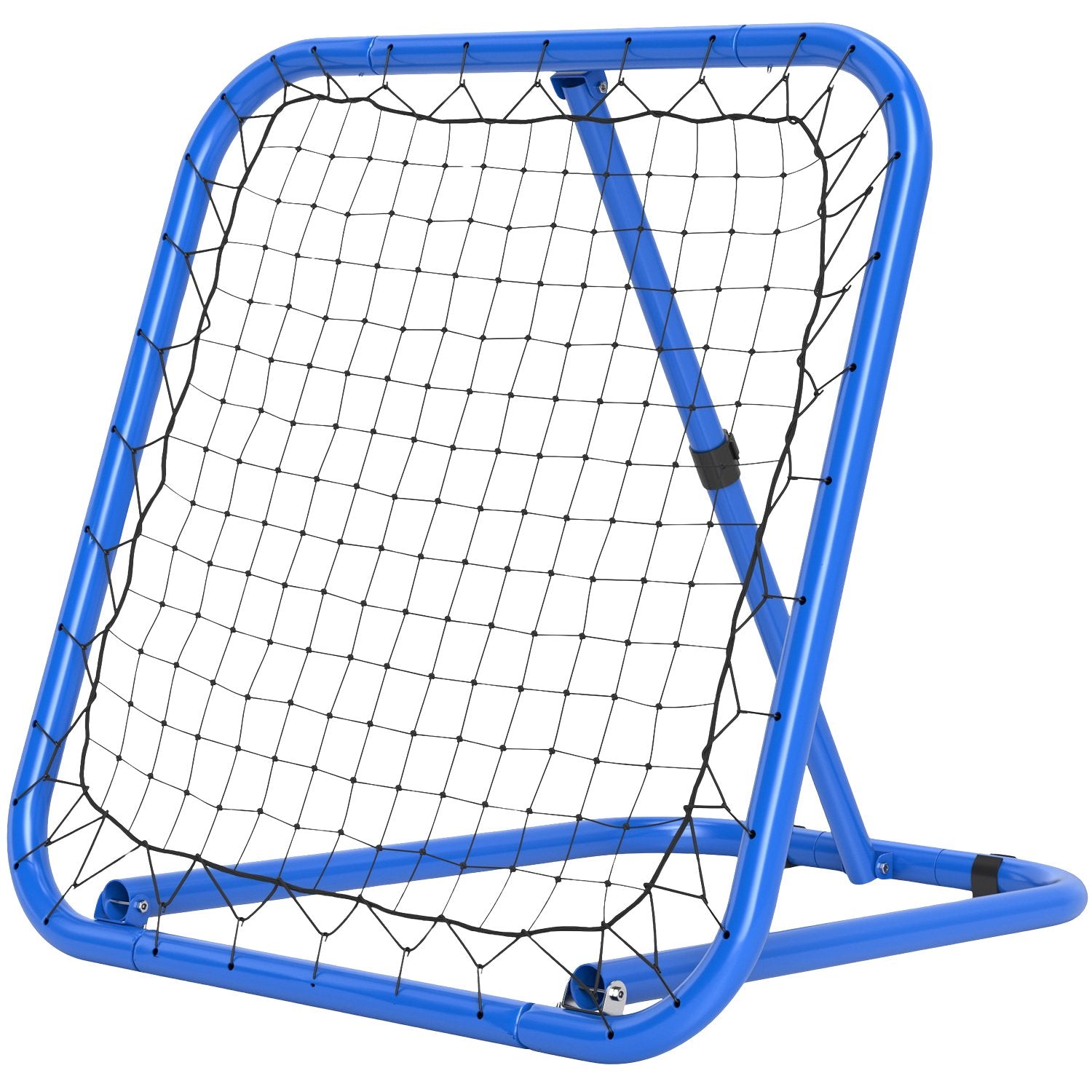Justerbar fotbollsrebounder i metall 63 x 63 cm, blå