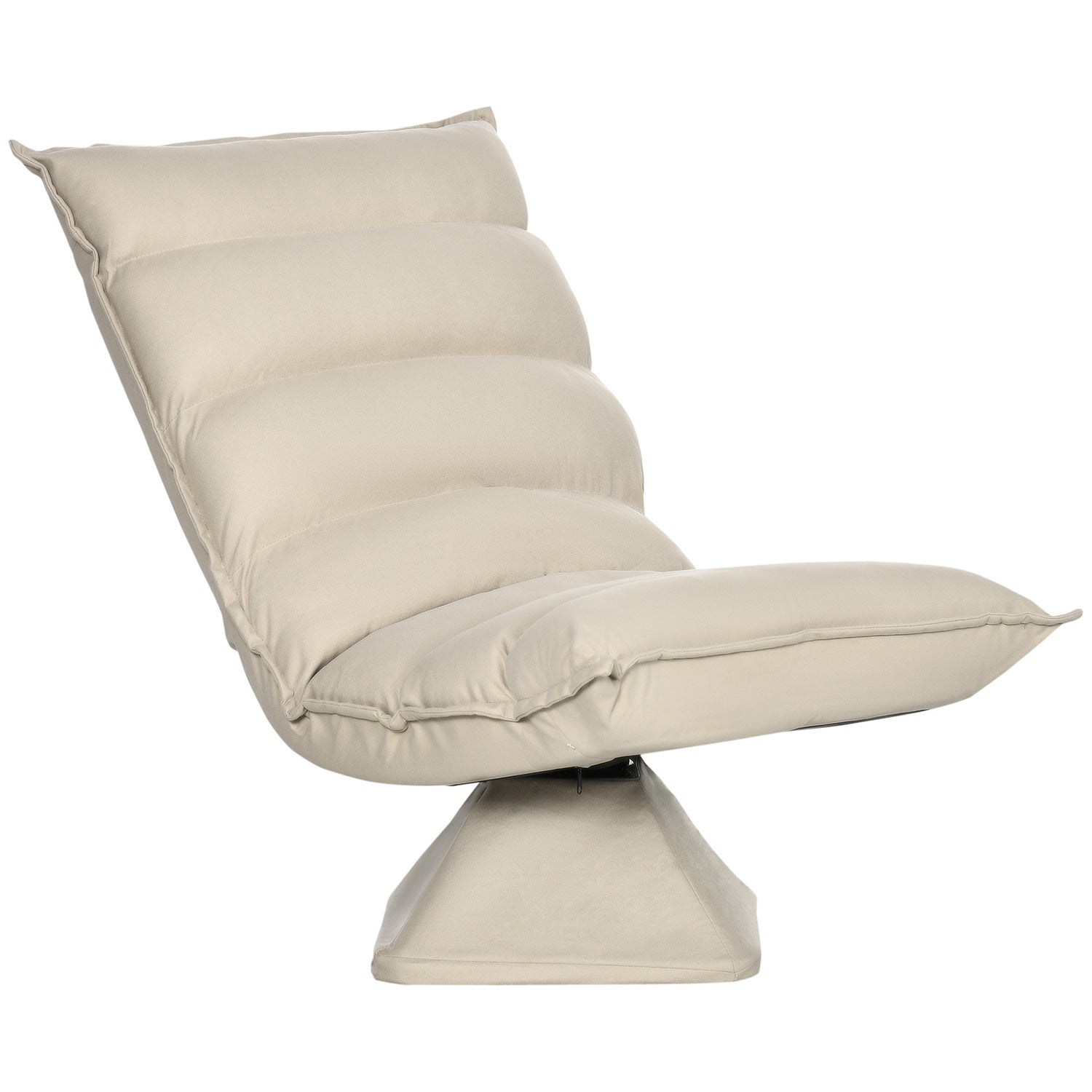 Justerbar golvstol, 360° vridbar, beige, 62x70x95 cm