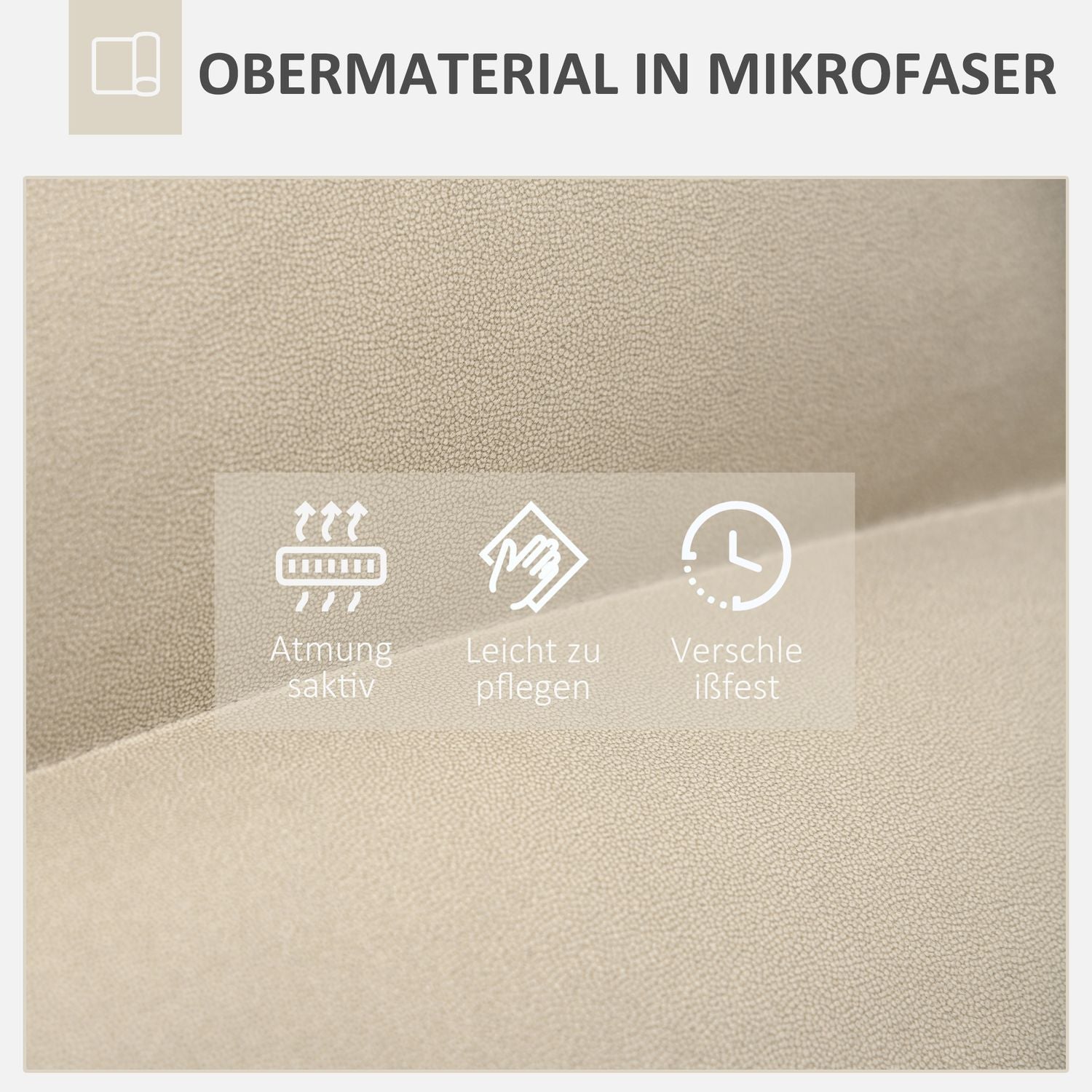 Justerbar golvstol, 360° vridbar, beige, 62x70x95 cm