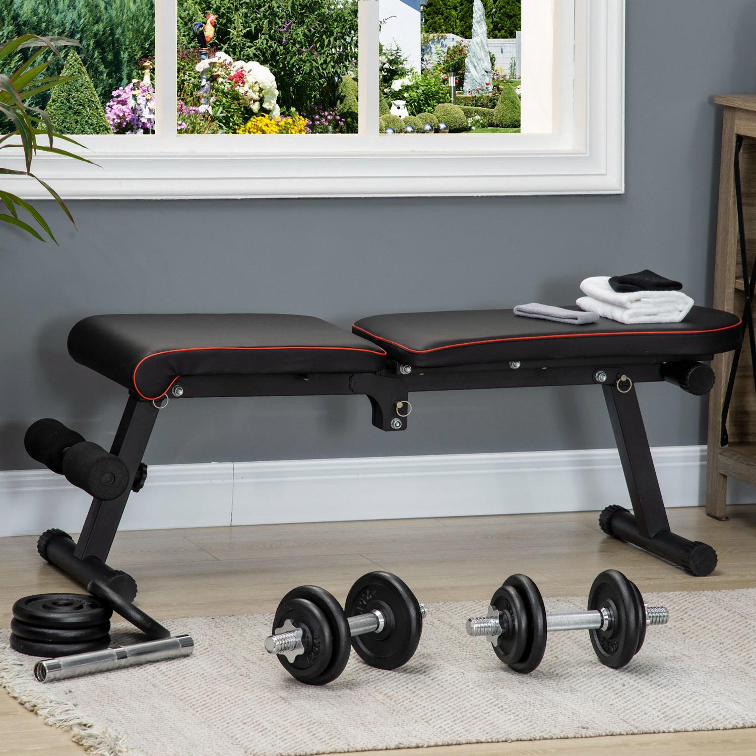 Justerbar hantel- och skivstångssats, 20 kg, antisladd