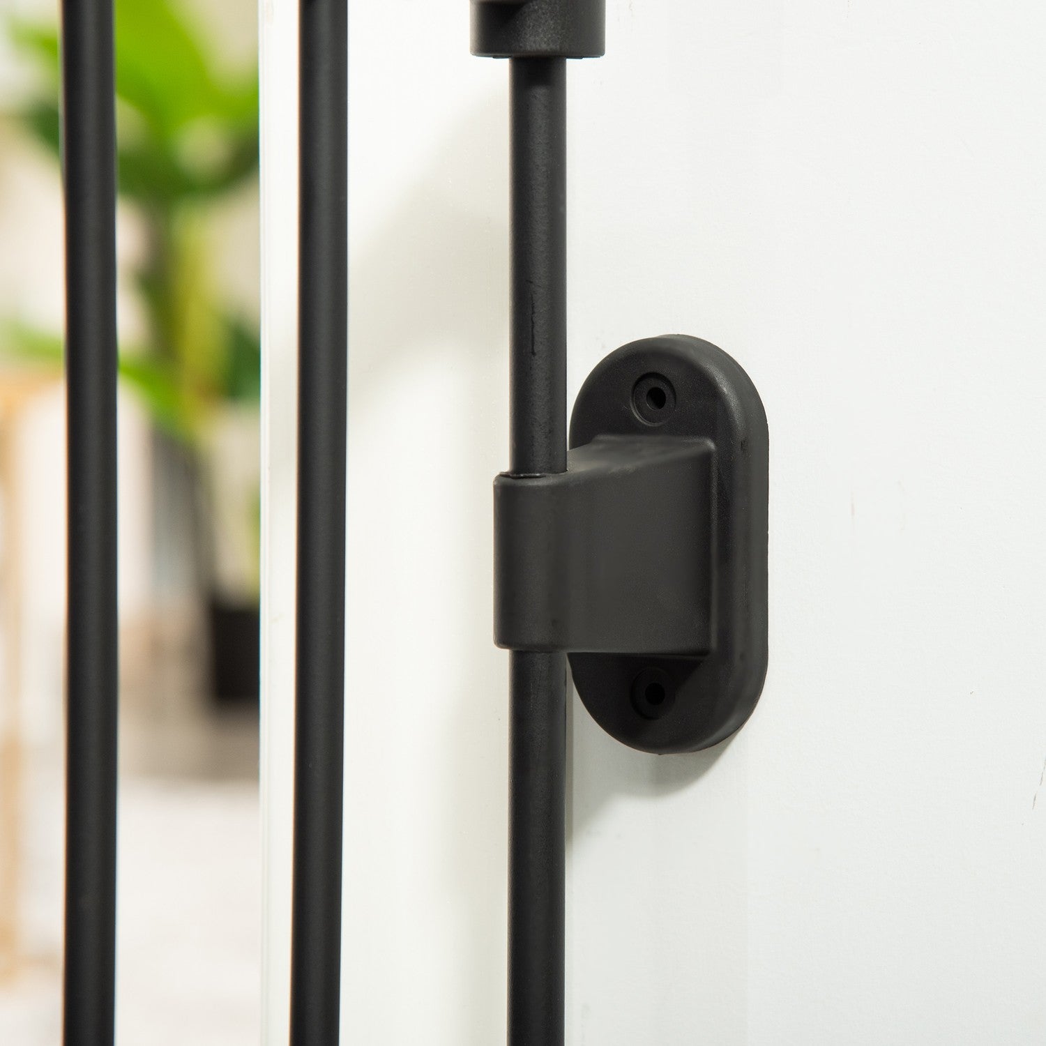 Justerbar hundbarriär med automatisk dörr, vikbara 3 paneler