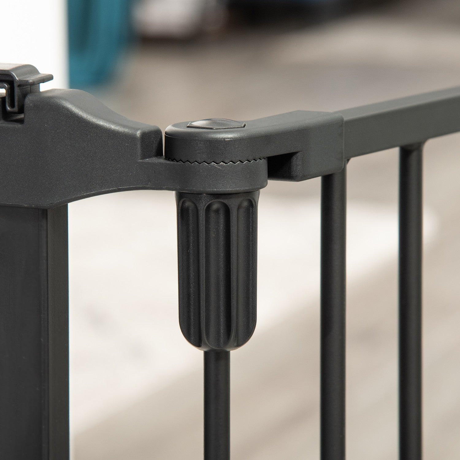 Justerbar hundbarriär med automatisk dörr, vikbara 3 paneler