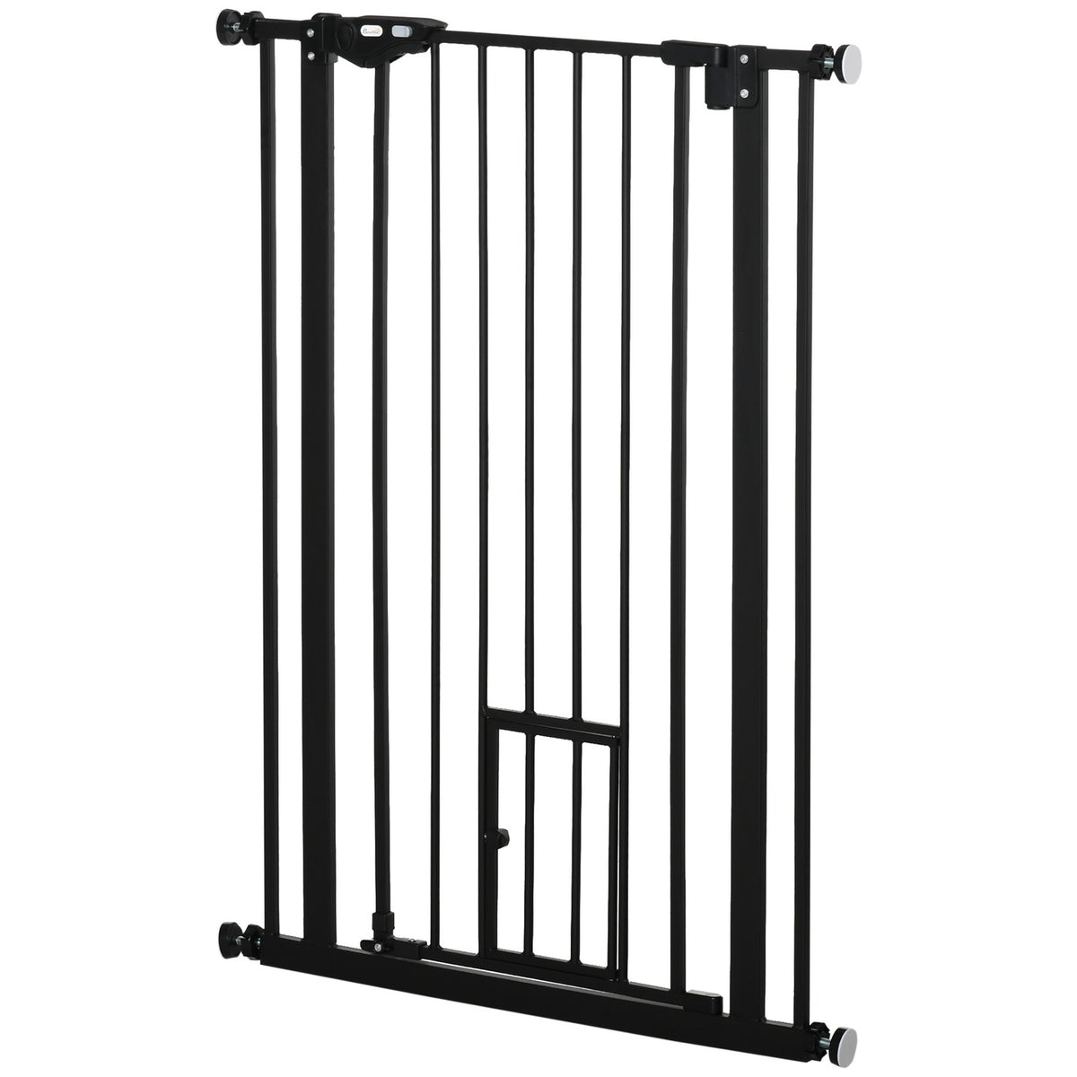 Verstelbaar hondenhek met automatische vergrendeling | 74-80x104cm, Zonder boren, Zwart