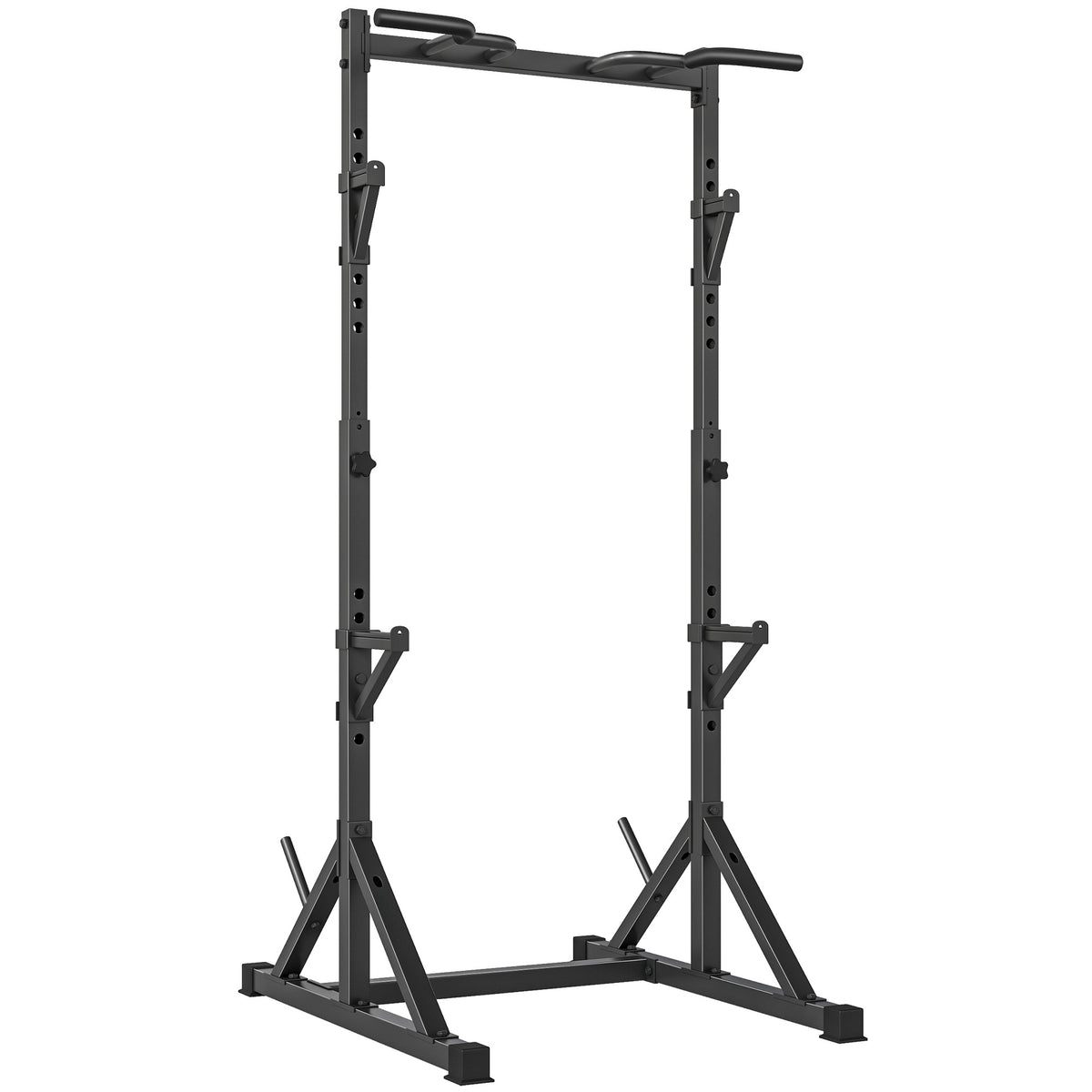 Verstelbaar squatrek met pull-upstang, 200 kg, zwart