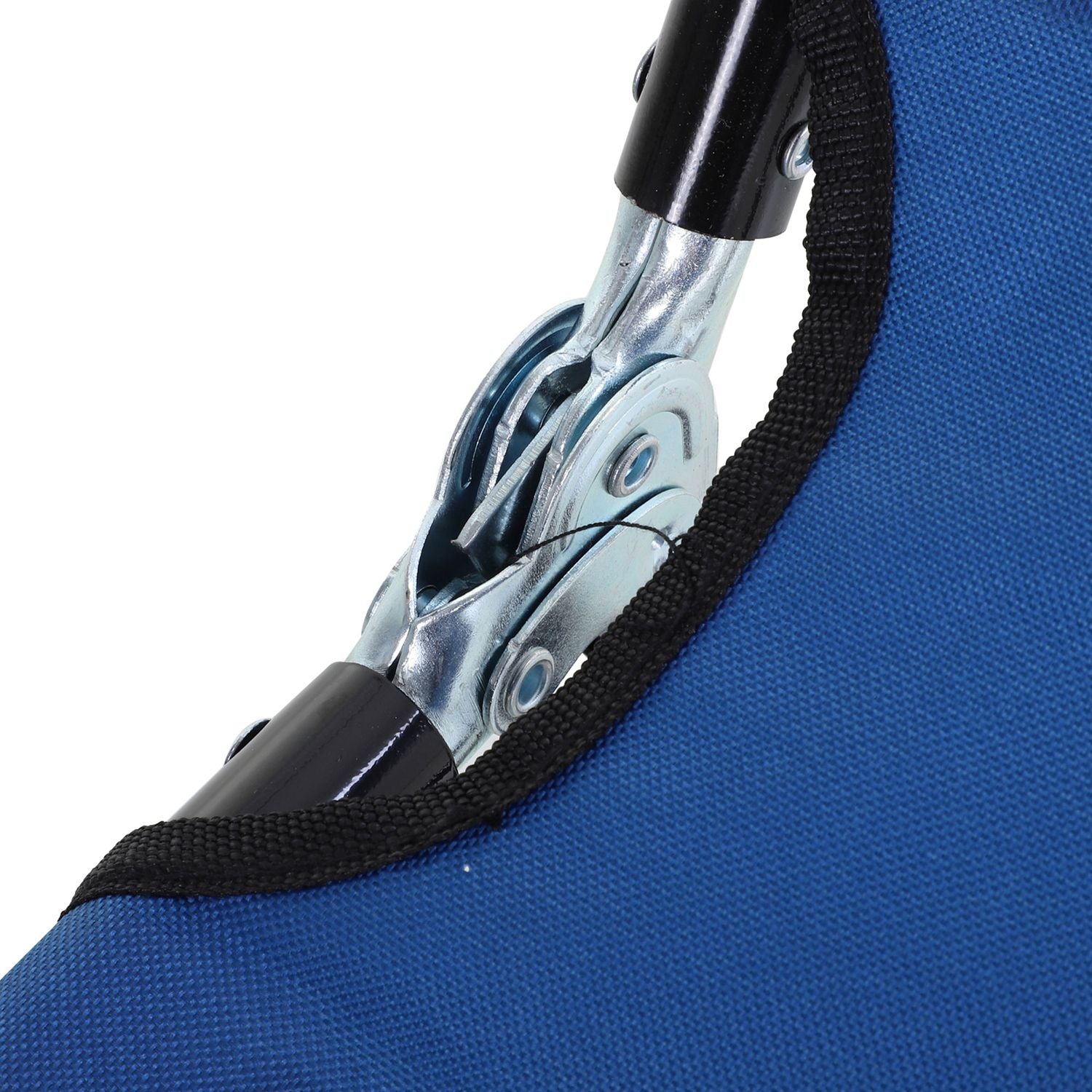 Justerbar solstol i stål för trädgård och balkong, blå