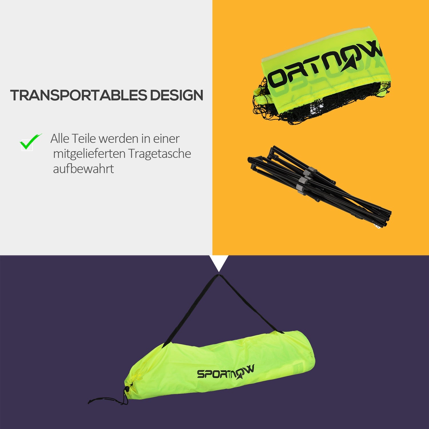 Justerbart badminton- och tennisnätset, inomhus/utomhusbruk