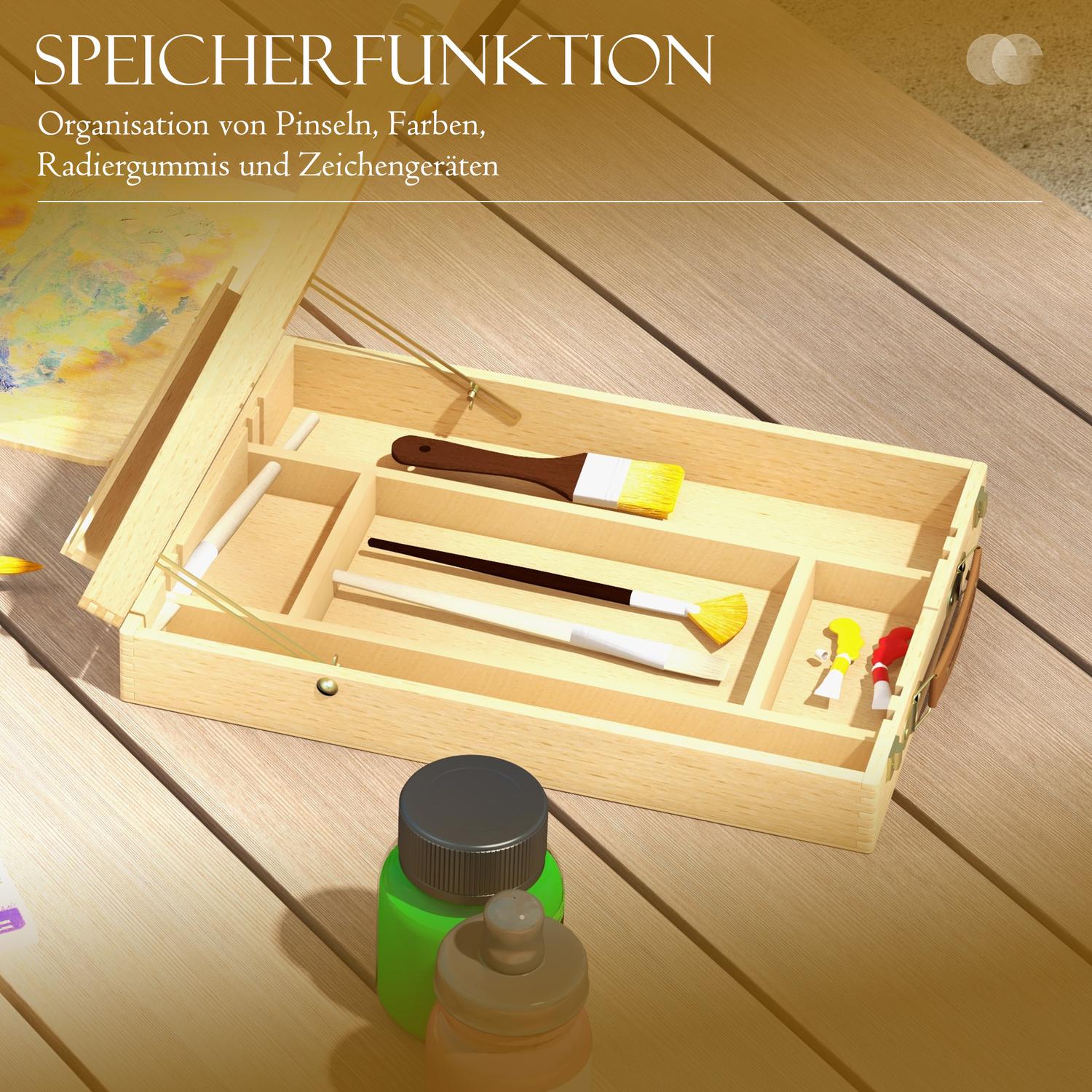 Justerbart bordsstafli av trä – Bärbar med förvaring