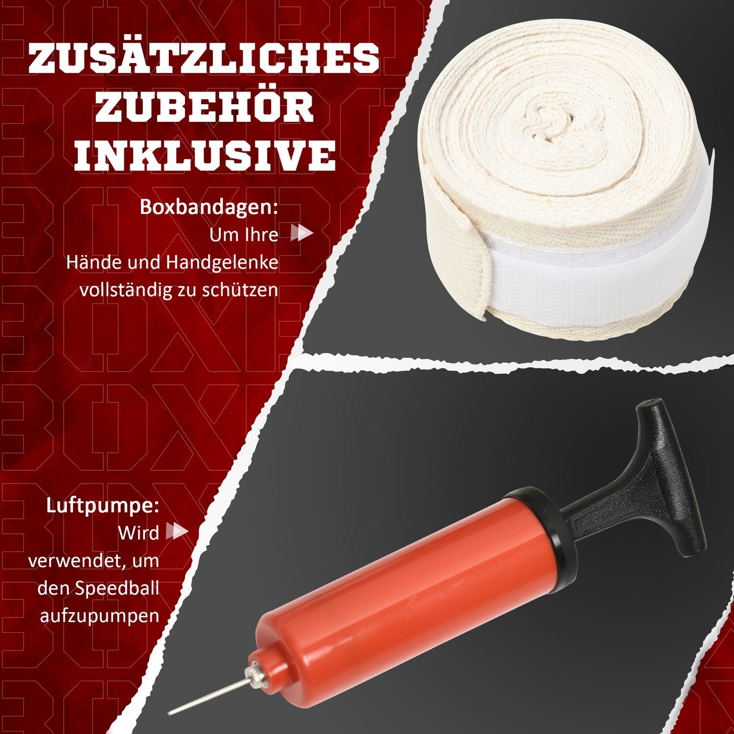 Justerbart boxningsställ med reflexstång och väska, 1,63-2,05 M