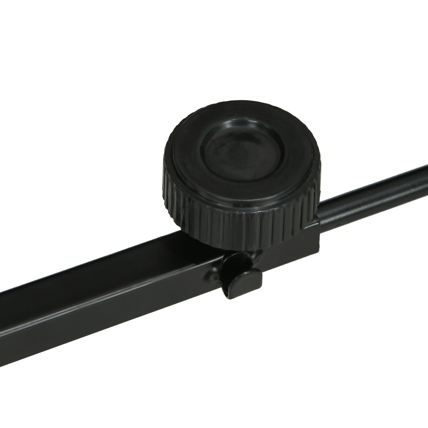 Justerbart reptilvärmelampsstativ, svart stål, 4 trådhål