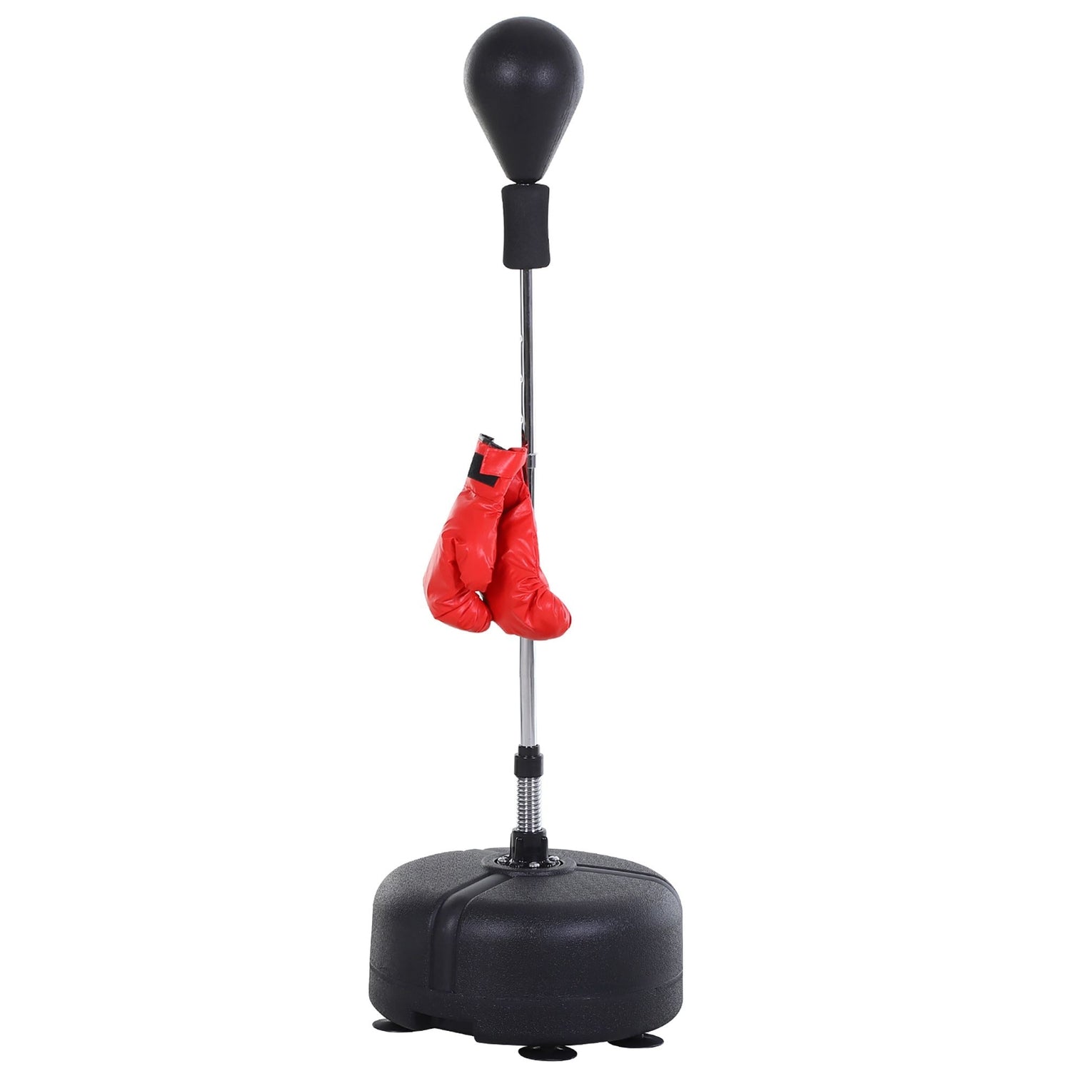Justerbart stansbollsställ med handskar, 136-154 cm – Svart