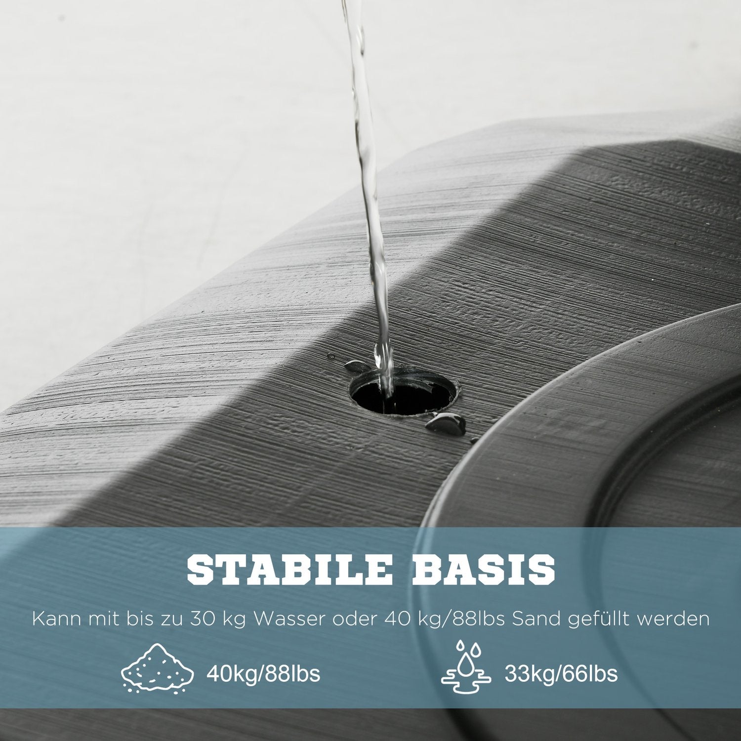 Justerbart stålbasketställ, 293-350 cm, med hjul