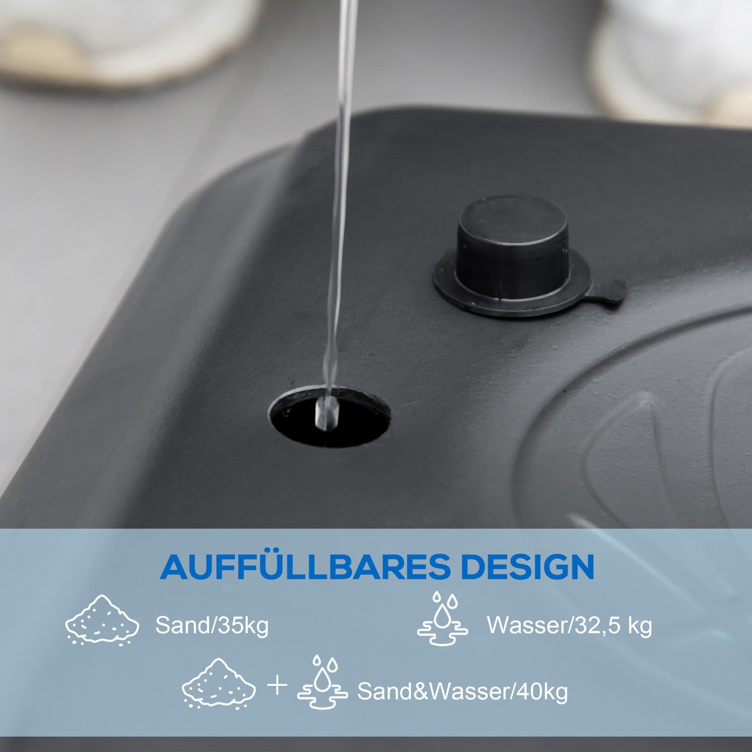 Justerbar utomhusbasketbåge med hjul – 182-213 cm