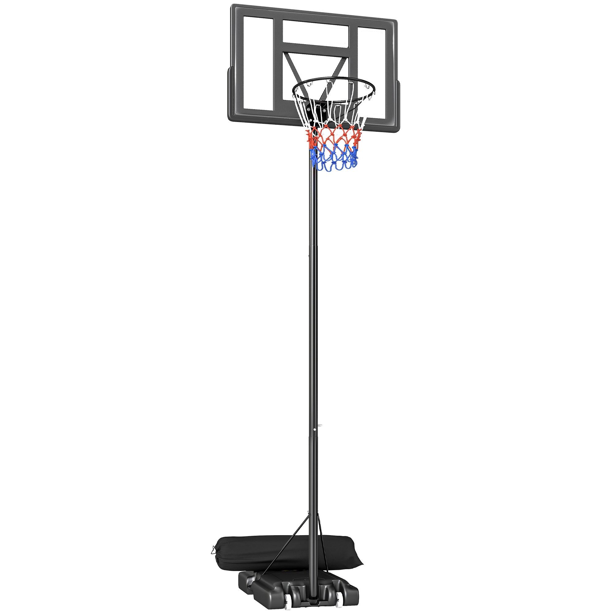 Verstelbare basketbalpaal voor buiten, 135–305 cm, met wielen