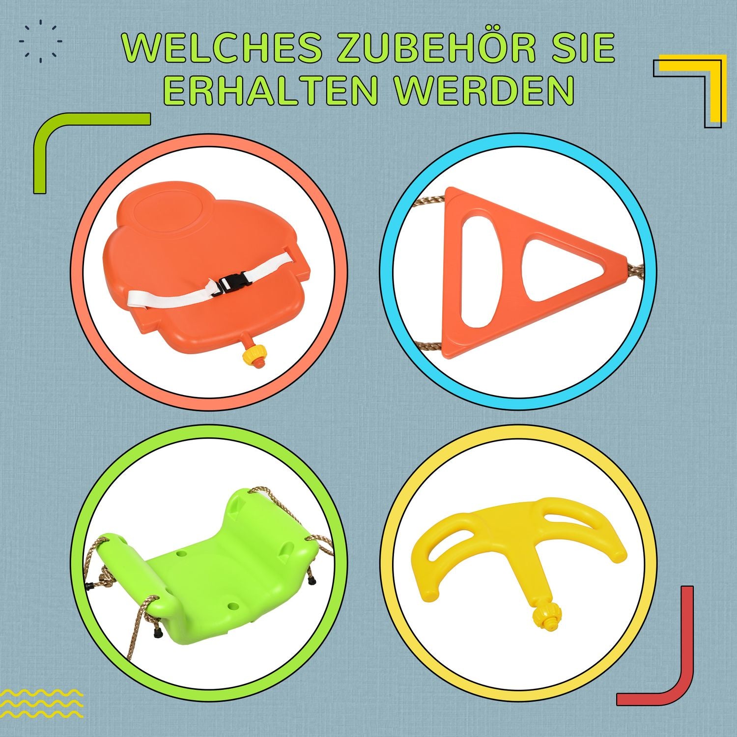 Justerbar utomhusgunga för småbarn, 9M+, 70 kg kapacitet, grön