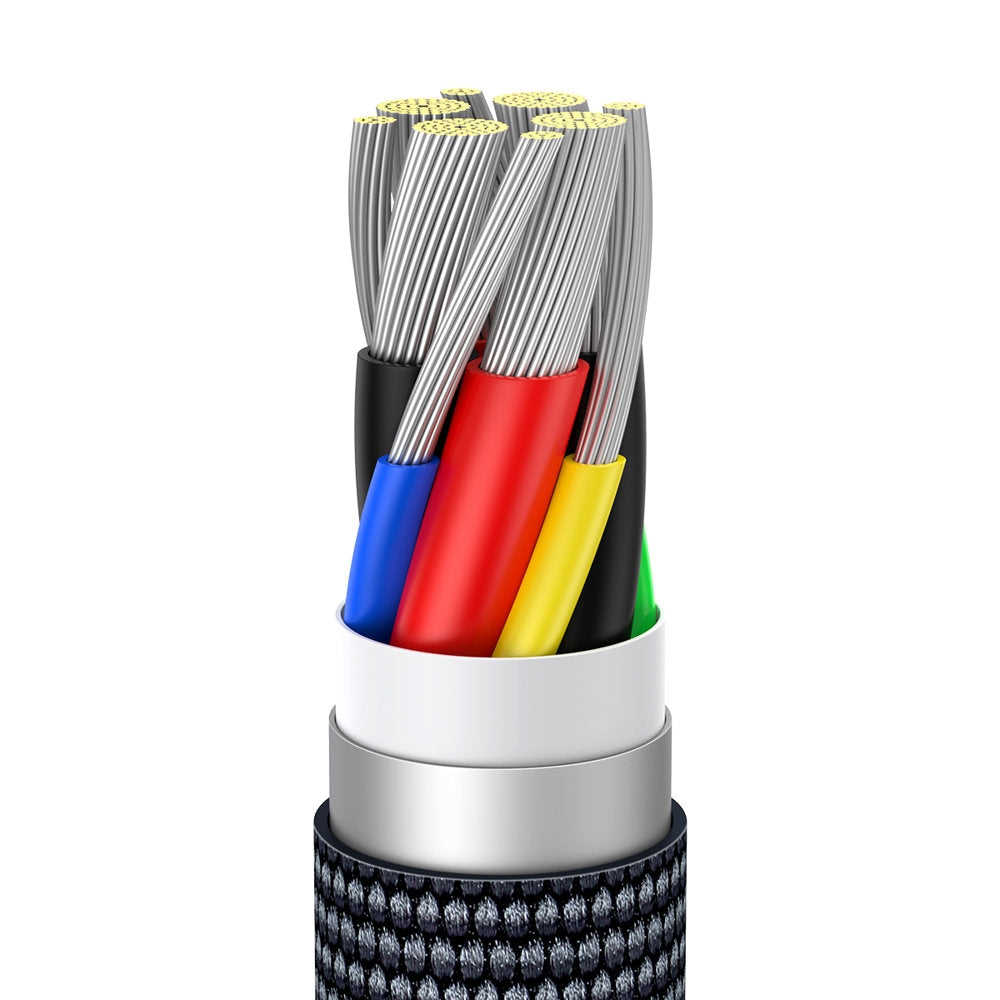 Kabel för snabbladdning och dataöverföring USB-C USB-C 100W 2m svart