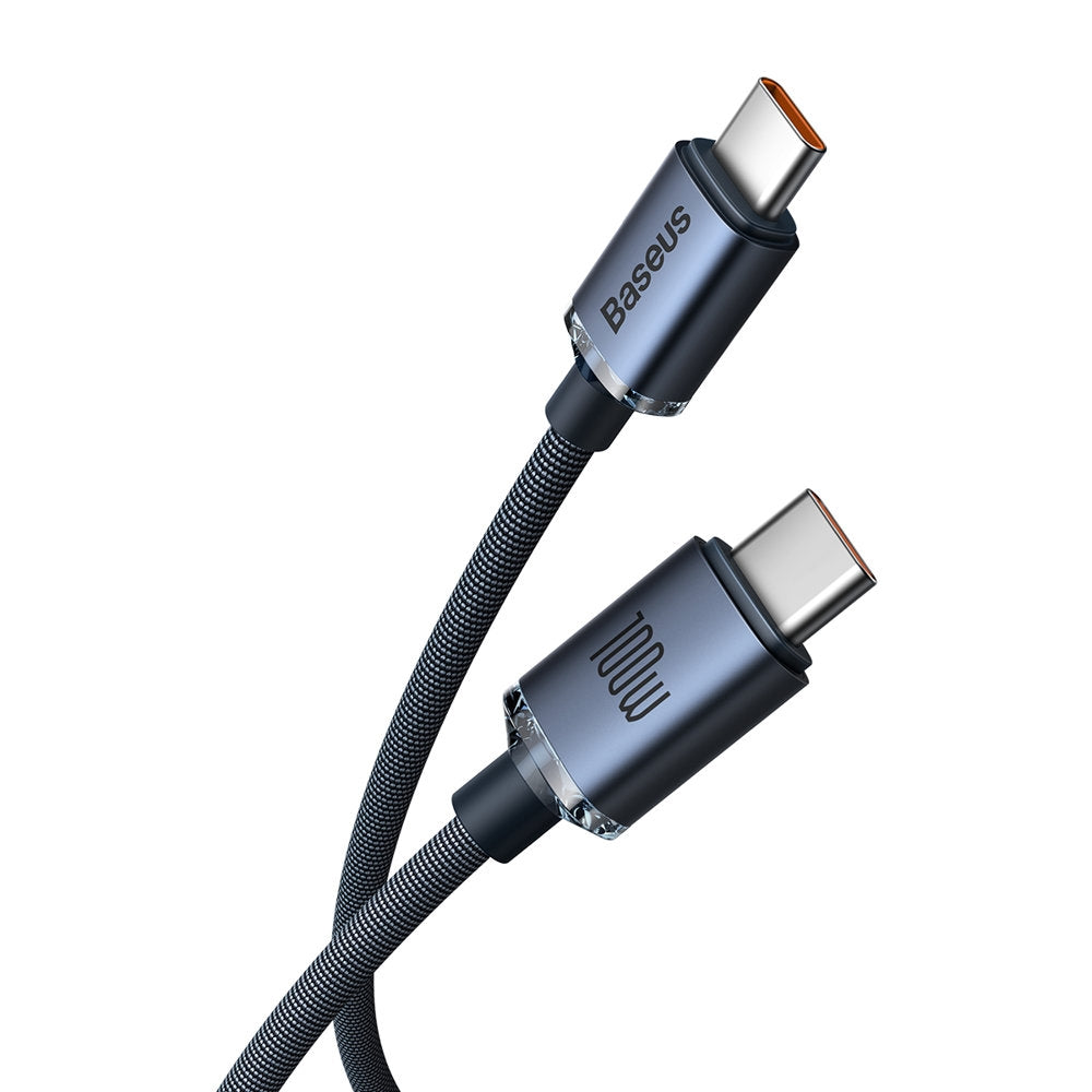 Kabel för snabbladdning och dataöverföring USB-C USB-C 100W 2m svart