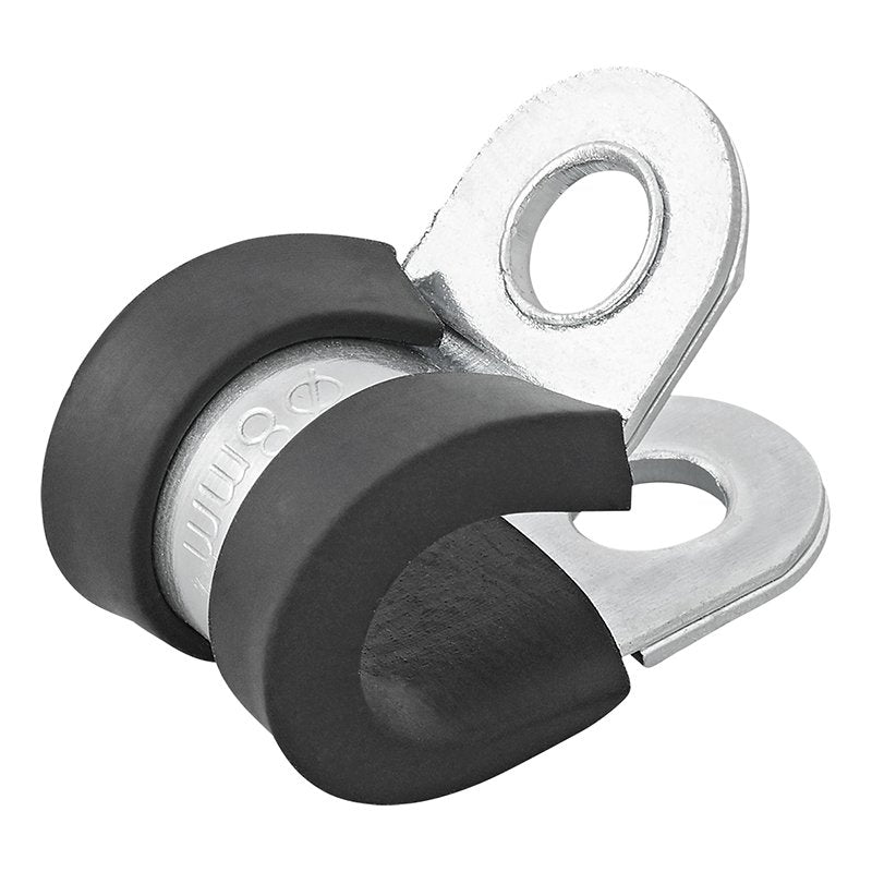 Kabelklämma 8 mm med gummiskydd