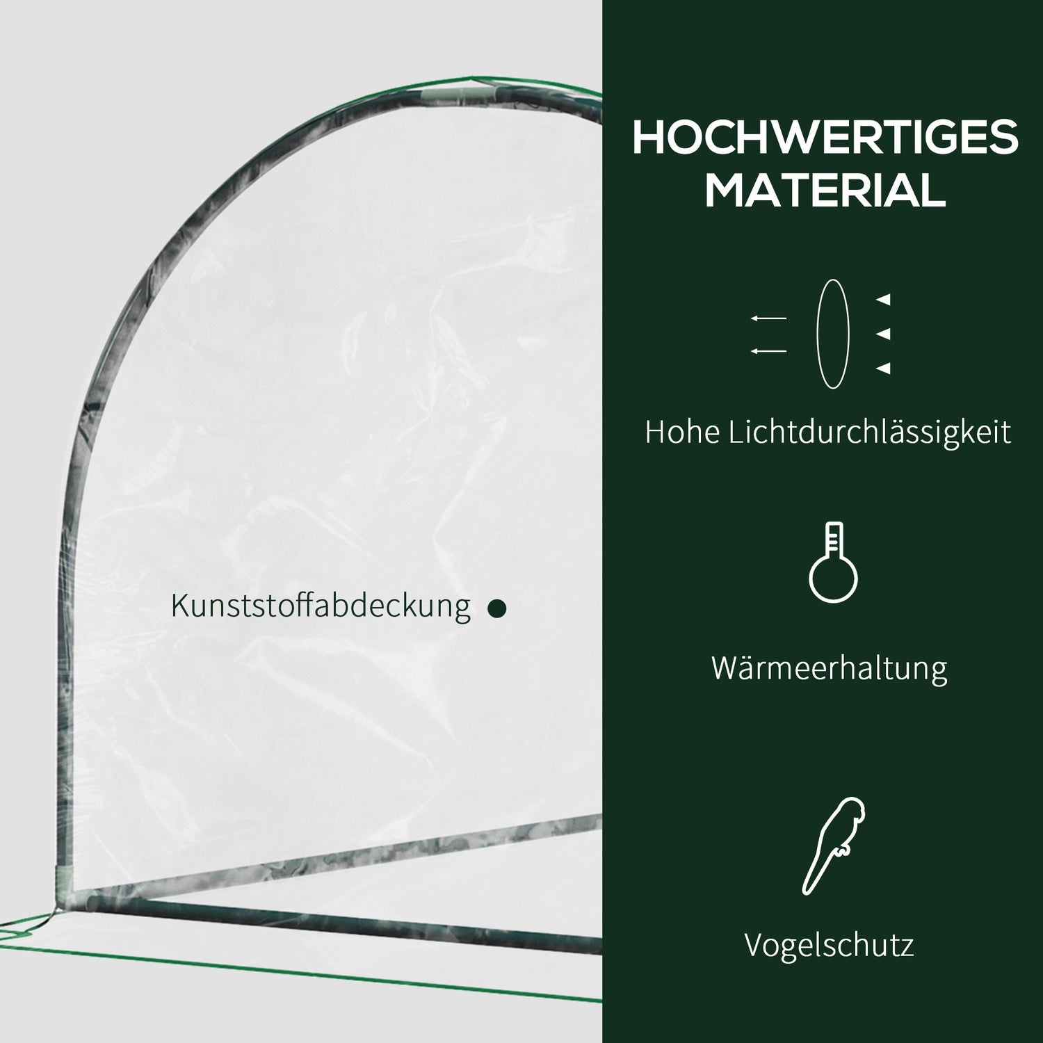 Kallram Växthus med Dörr, Stål PVC, 200x100x80 cm