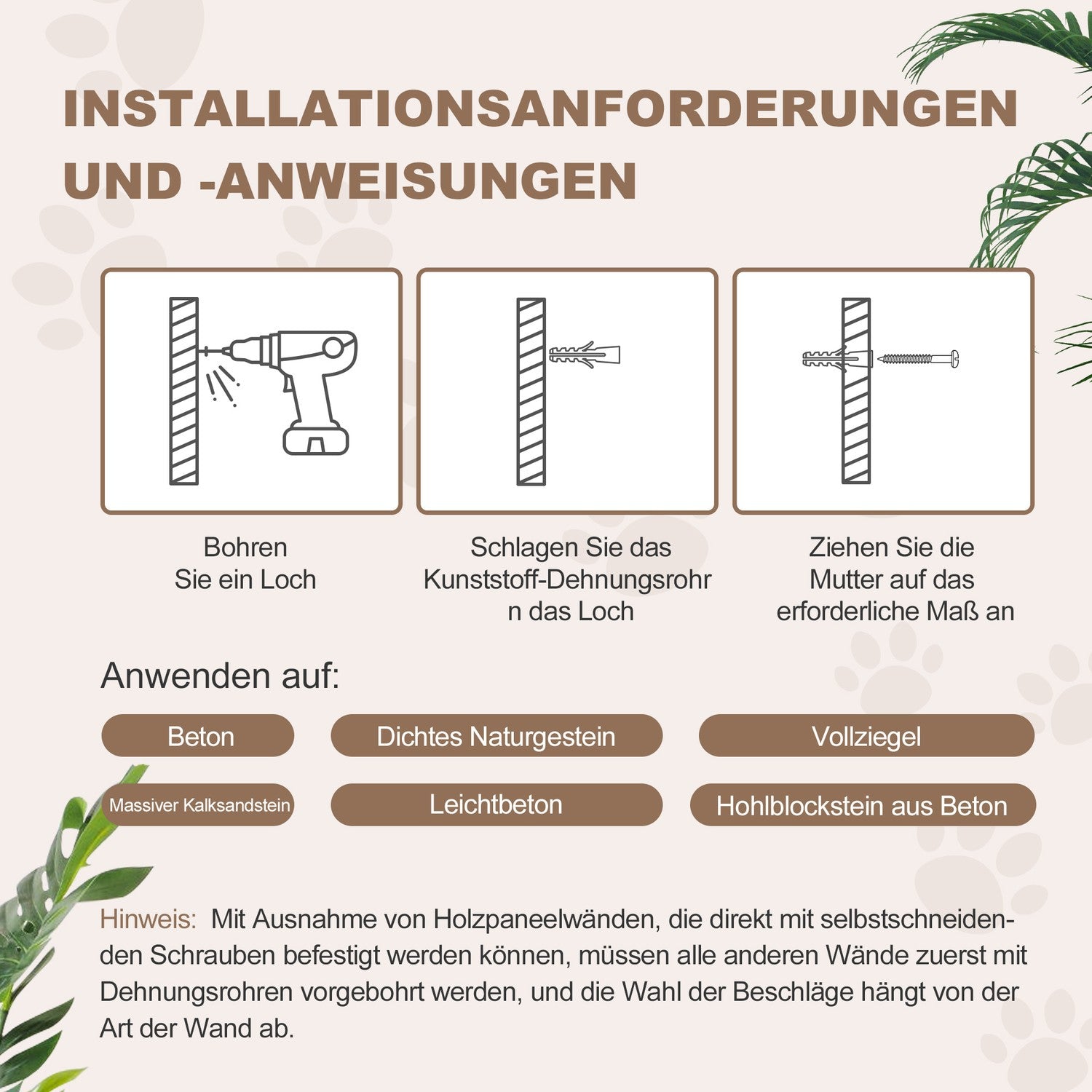 Kattklättervägg med trappsteg, grotta, leksak och solstol