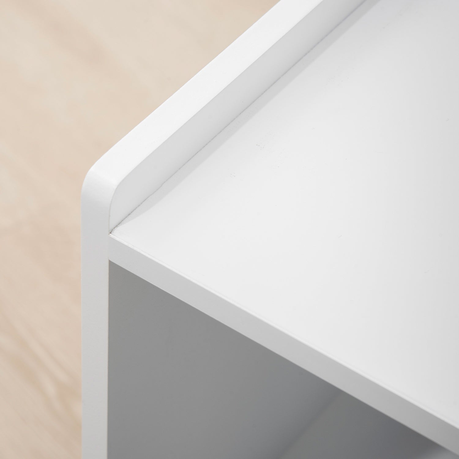 Kattskåp – Sidobord, vit MDF