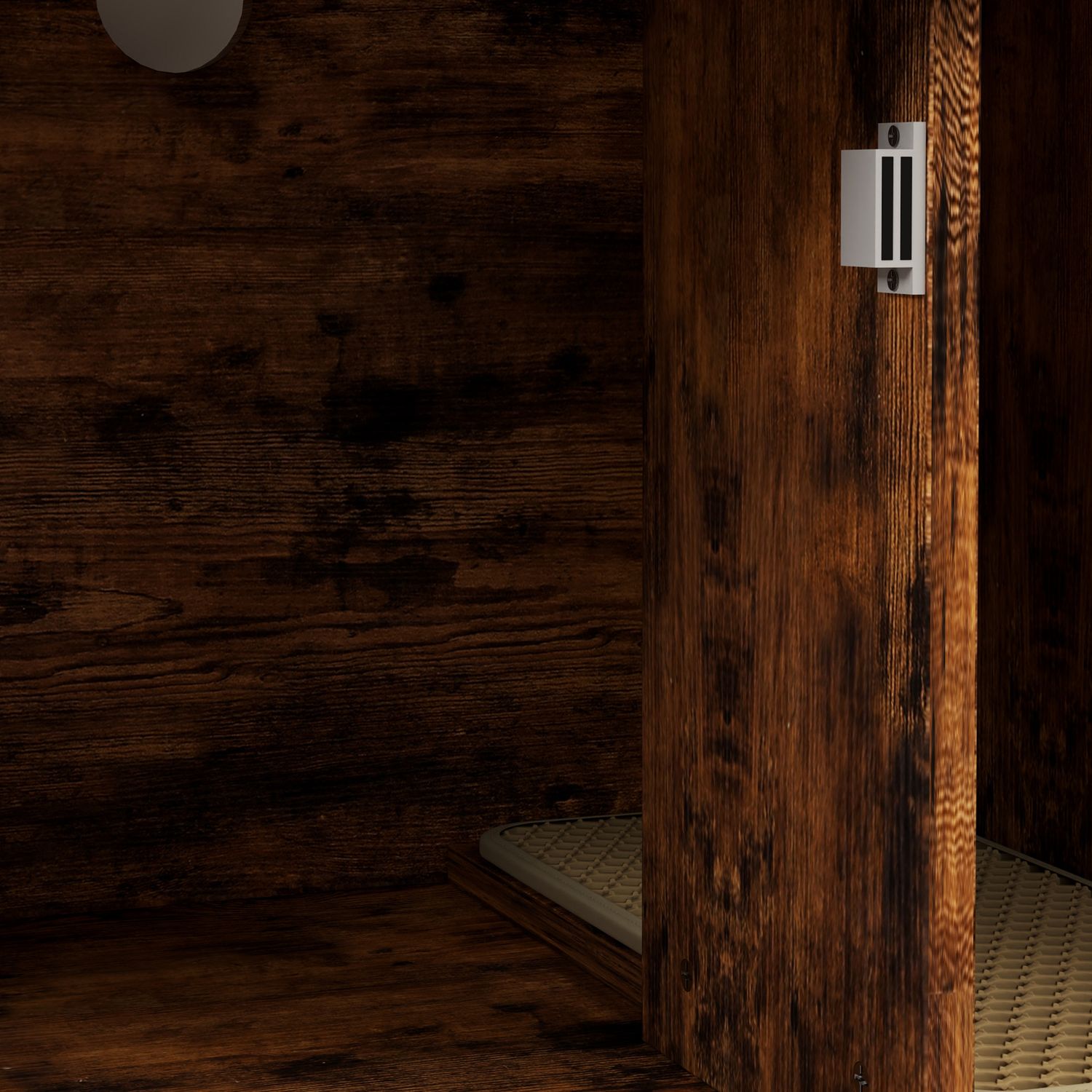 Kattskåp med hylla och skrapstolpe