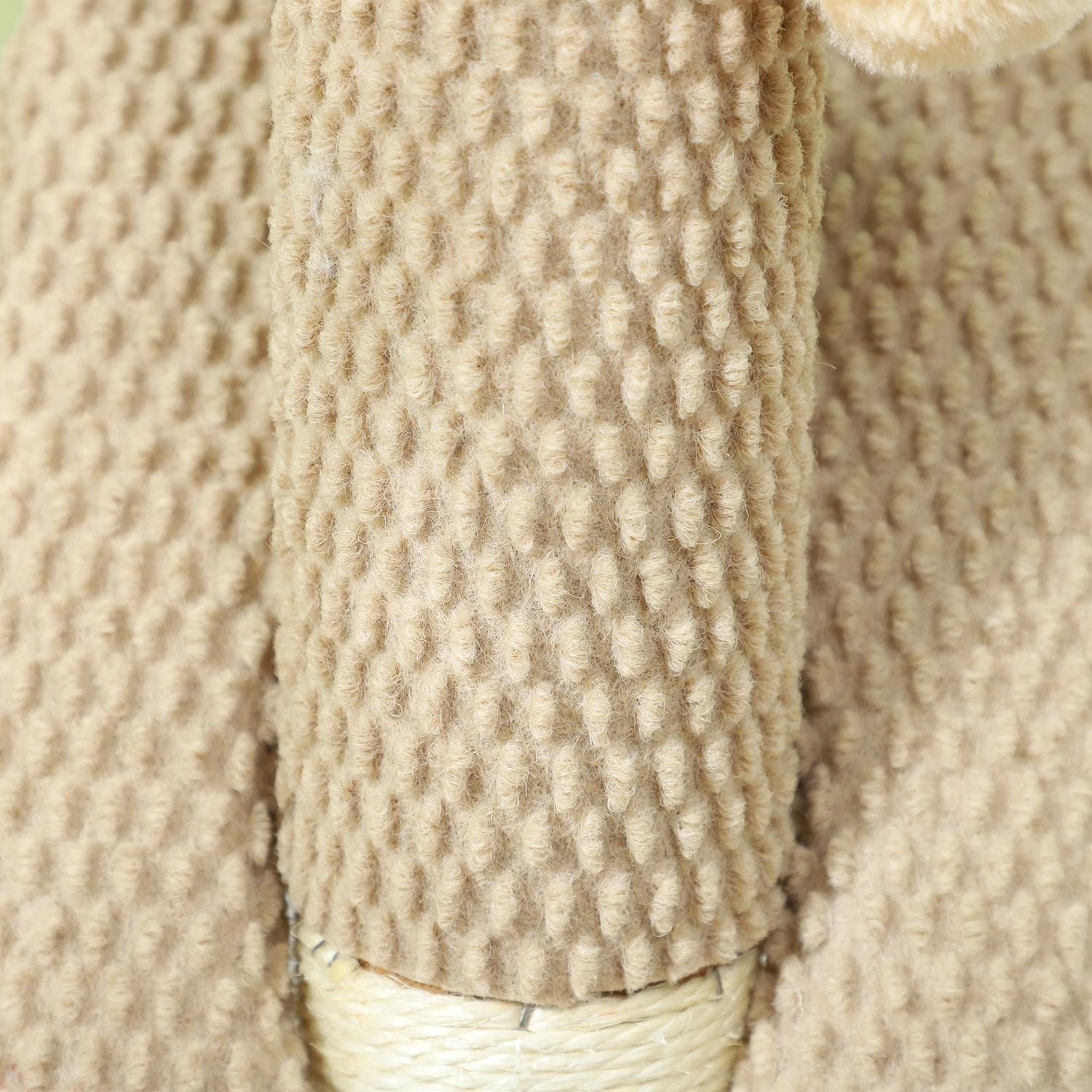 Kattskrapstolpe, 54 cm sisal, gräddvit med lekboll