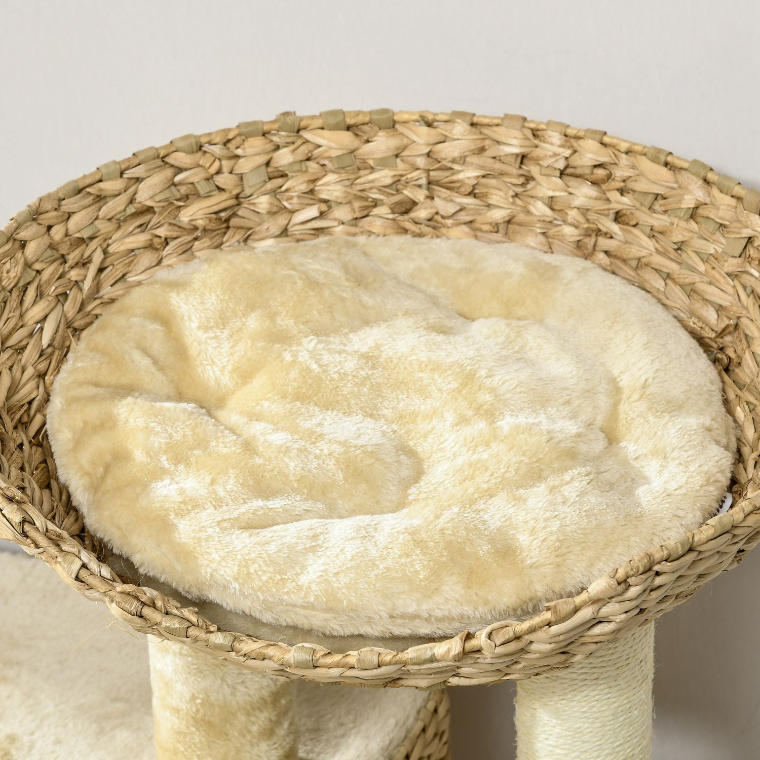 Kattträd 98cm med Sisal, 2 bäddar, Toy Ball, Beige