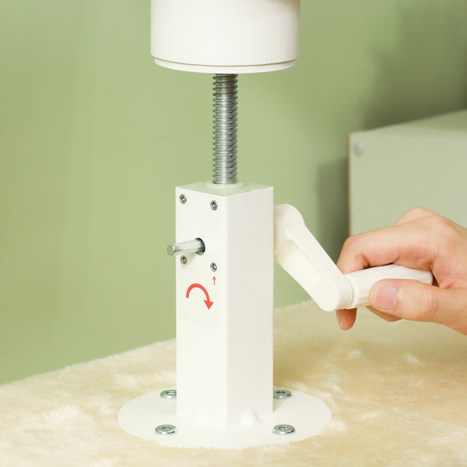 Kattträd med högt i tak med plattformar, 225-275 cm, kräm