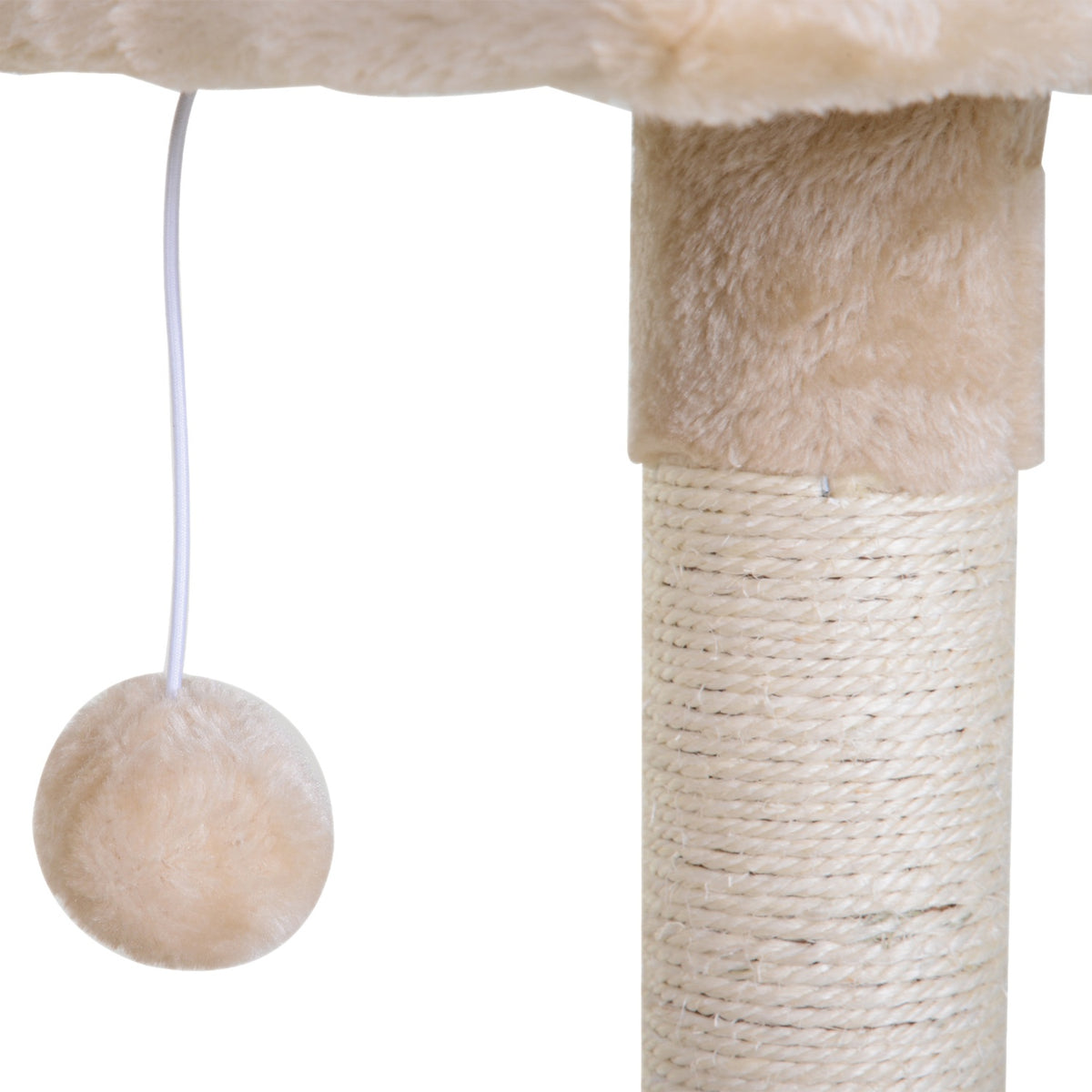 Kattträdskrapstolpe med sisal och plyschhängmatta 50cm