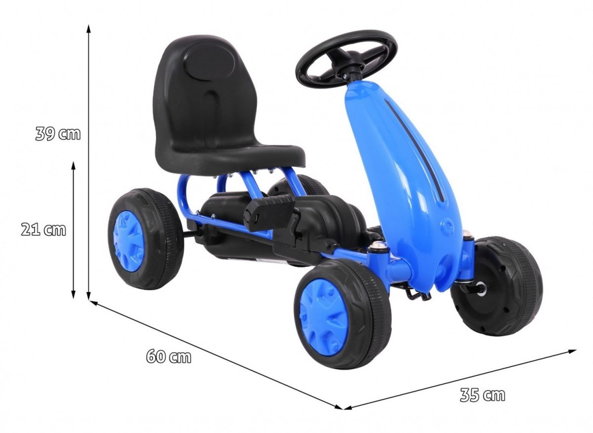 Kedjedriven gokart med gummihjul, 30 kg Max belastning