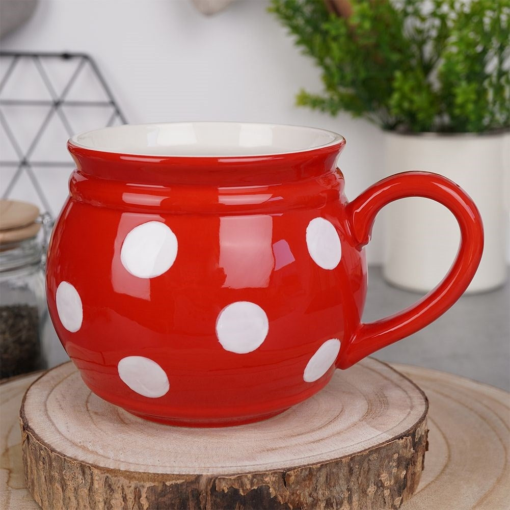 Keramikmugg för kaffe och te med bekvämt handtag