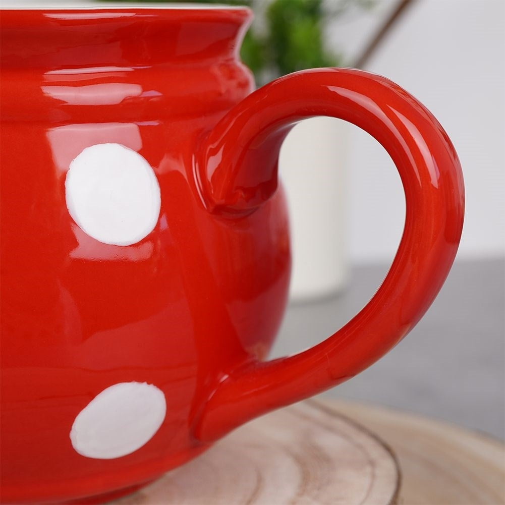 Keramikmugg för kaffe och te med bekvämt handtag
