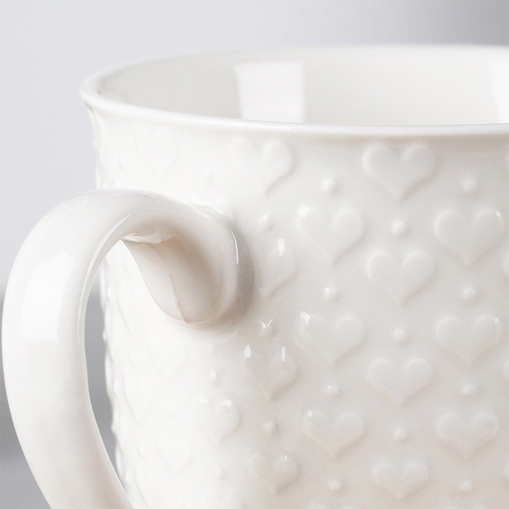 Keramisk Mugg med Hjärtan - Perfekt för Alla Tillfällen
