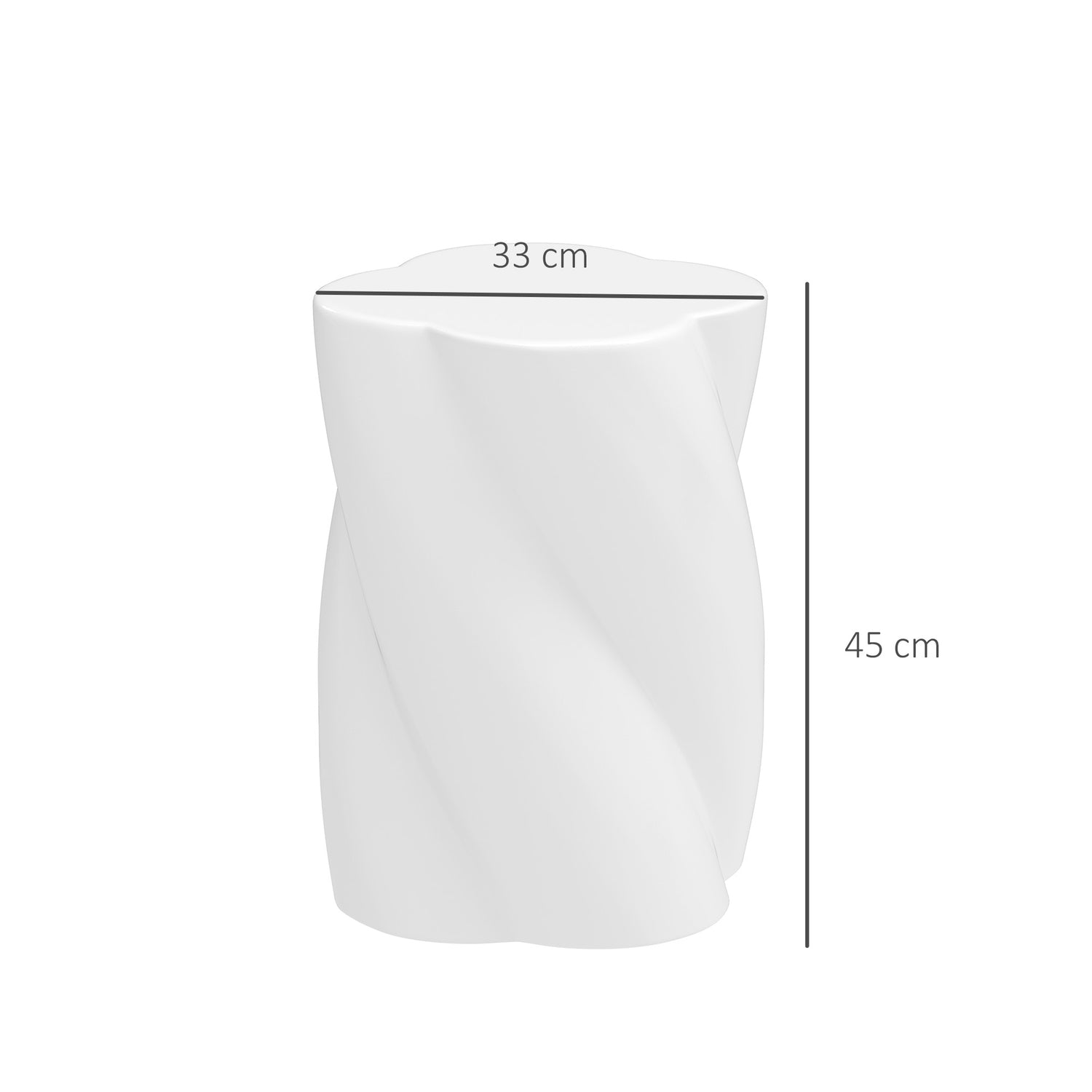 Keramisk spiralpall, väderbeständig, 120 kg belastning, vit