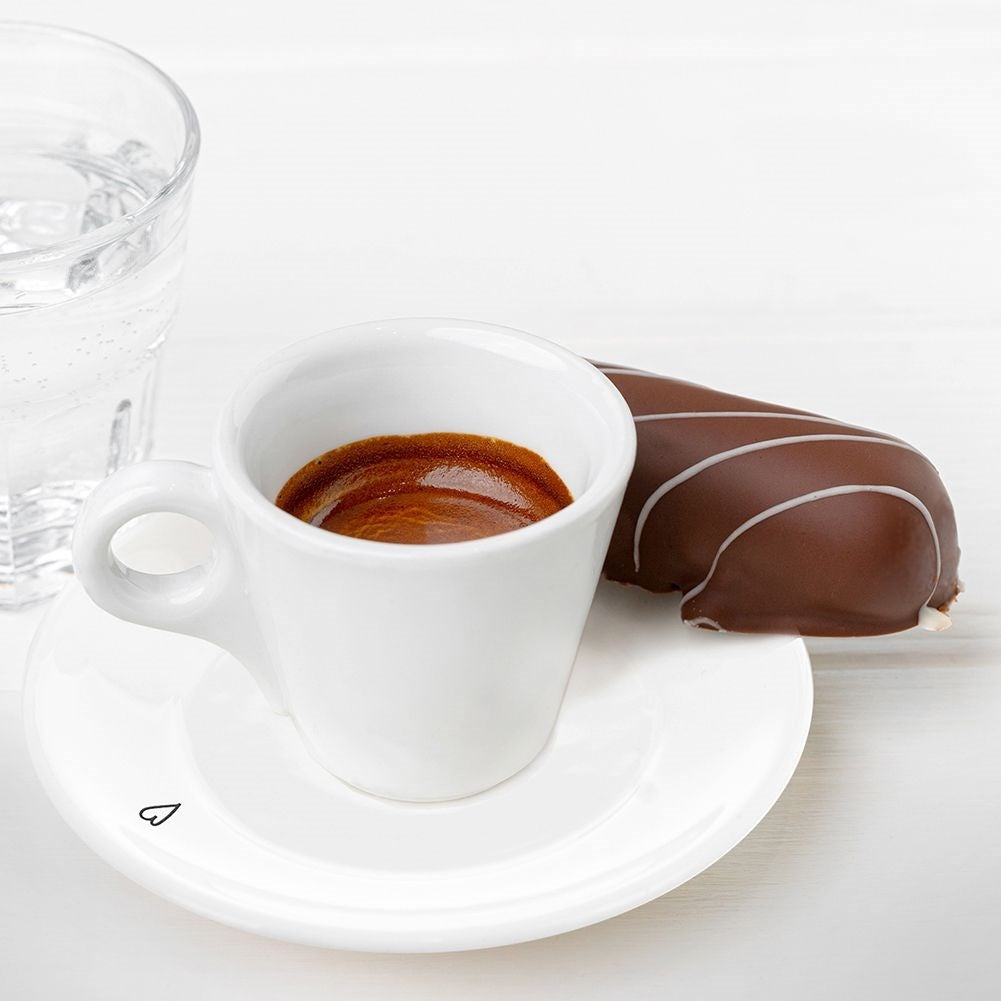 Keramiskt Fat 12 cm - Vit Design med Hjärtmotiv, Diskmaskinsäker