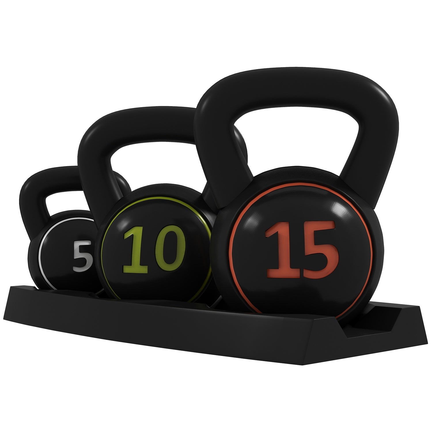 Kettlebell-set, 2,2-6,8 kg, styrketräningsvikter