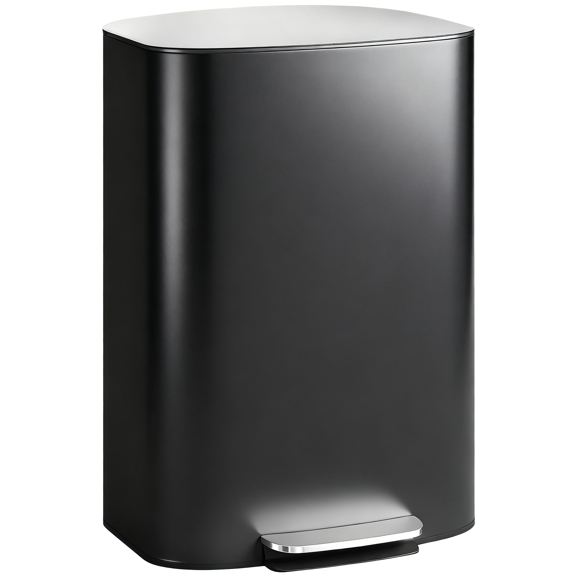 Keukenafvalbak 50 l, pedaalbediening, softclose, zwart