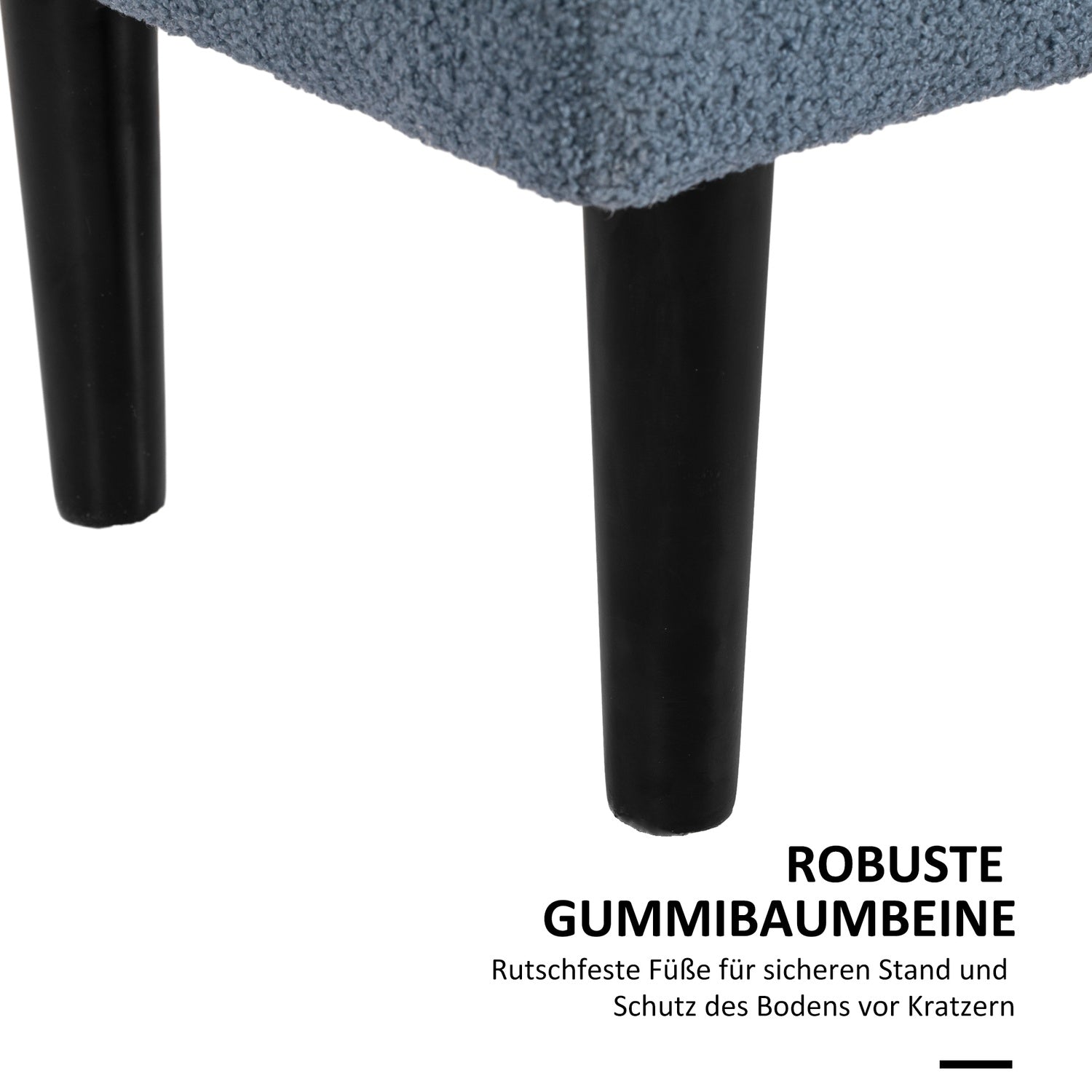 Klädd förvaringsbänk med fällbart lock – Blå 95x38x45 cm